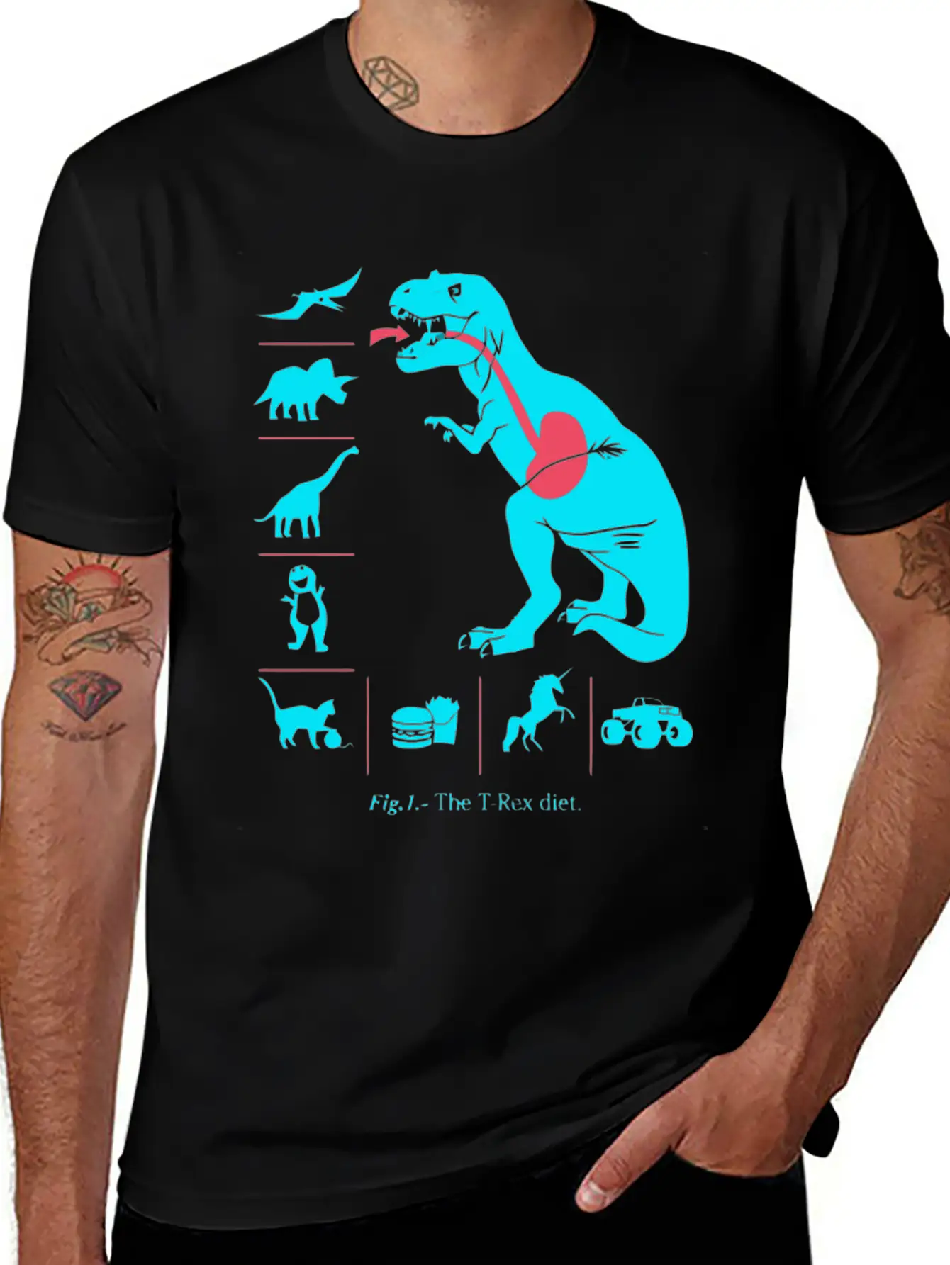 T Rex Diet Relaxed Everyday Tee – Lightweight And Durable Cotton