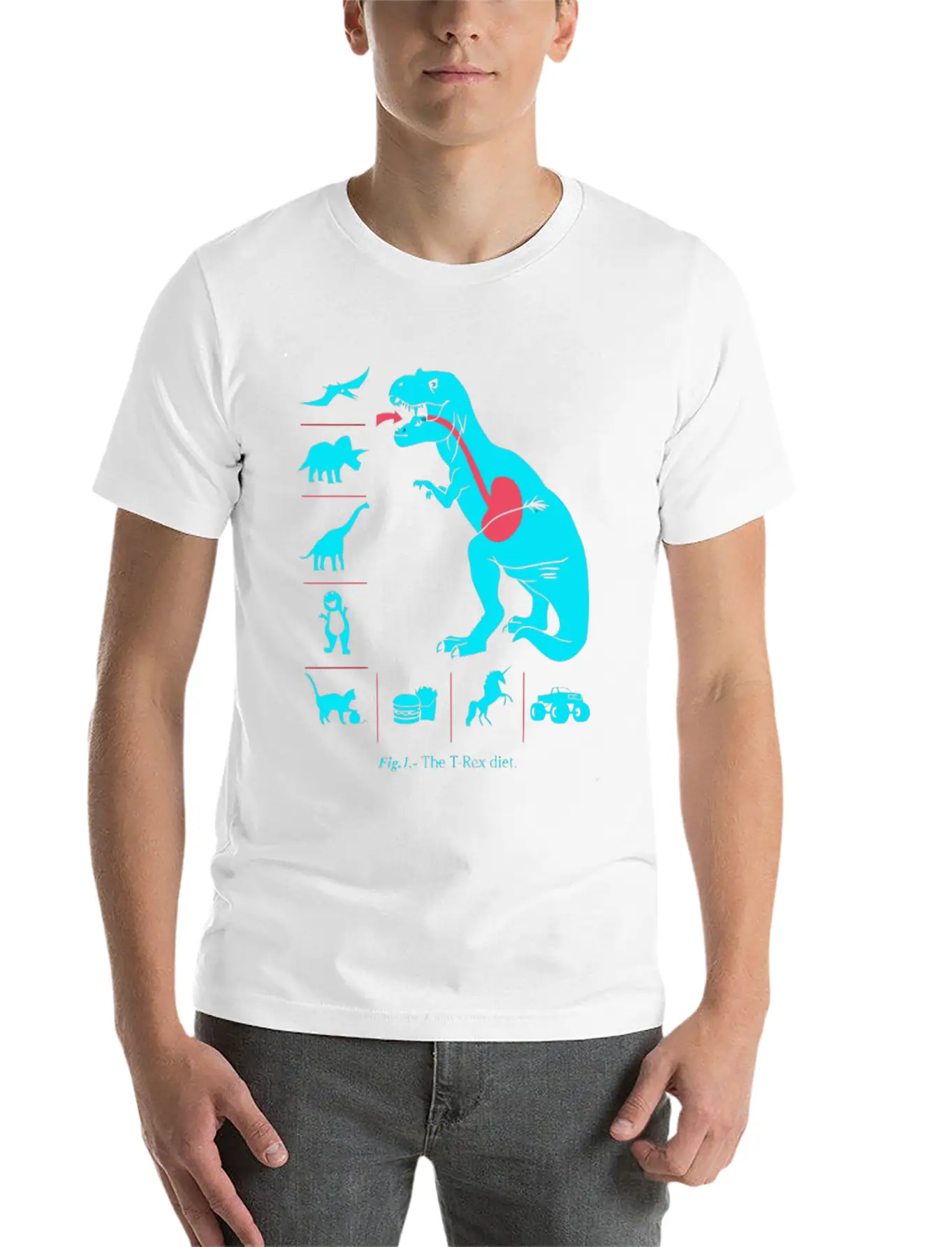 T Rex Diet Relaxed Everyday Tee – Lightweight And Durable Cotton