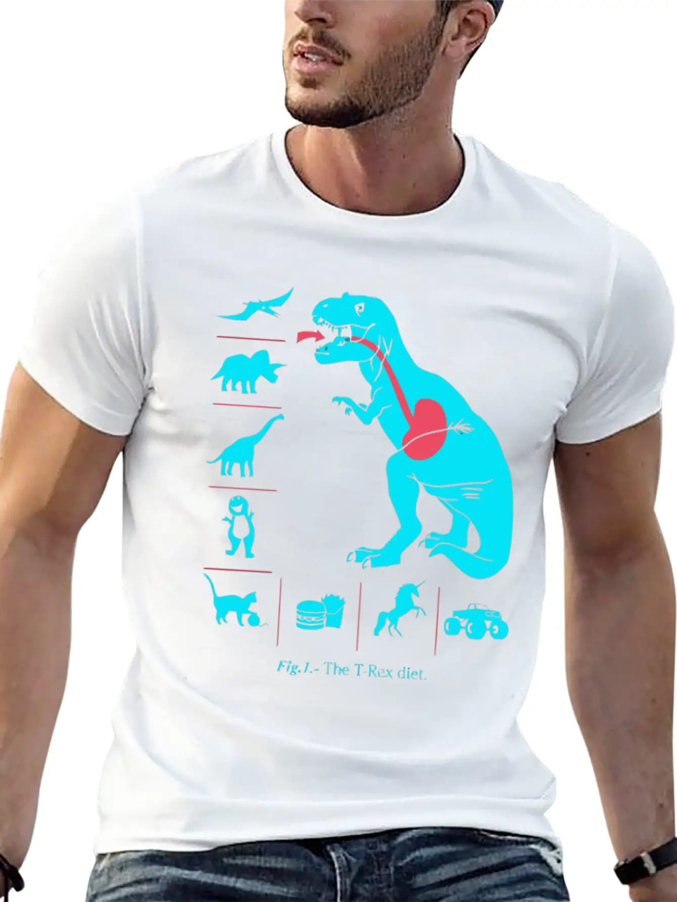 T Rex Diet Relaxed Everyday Tee – Lightweight And Durable Cotton