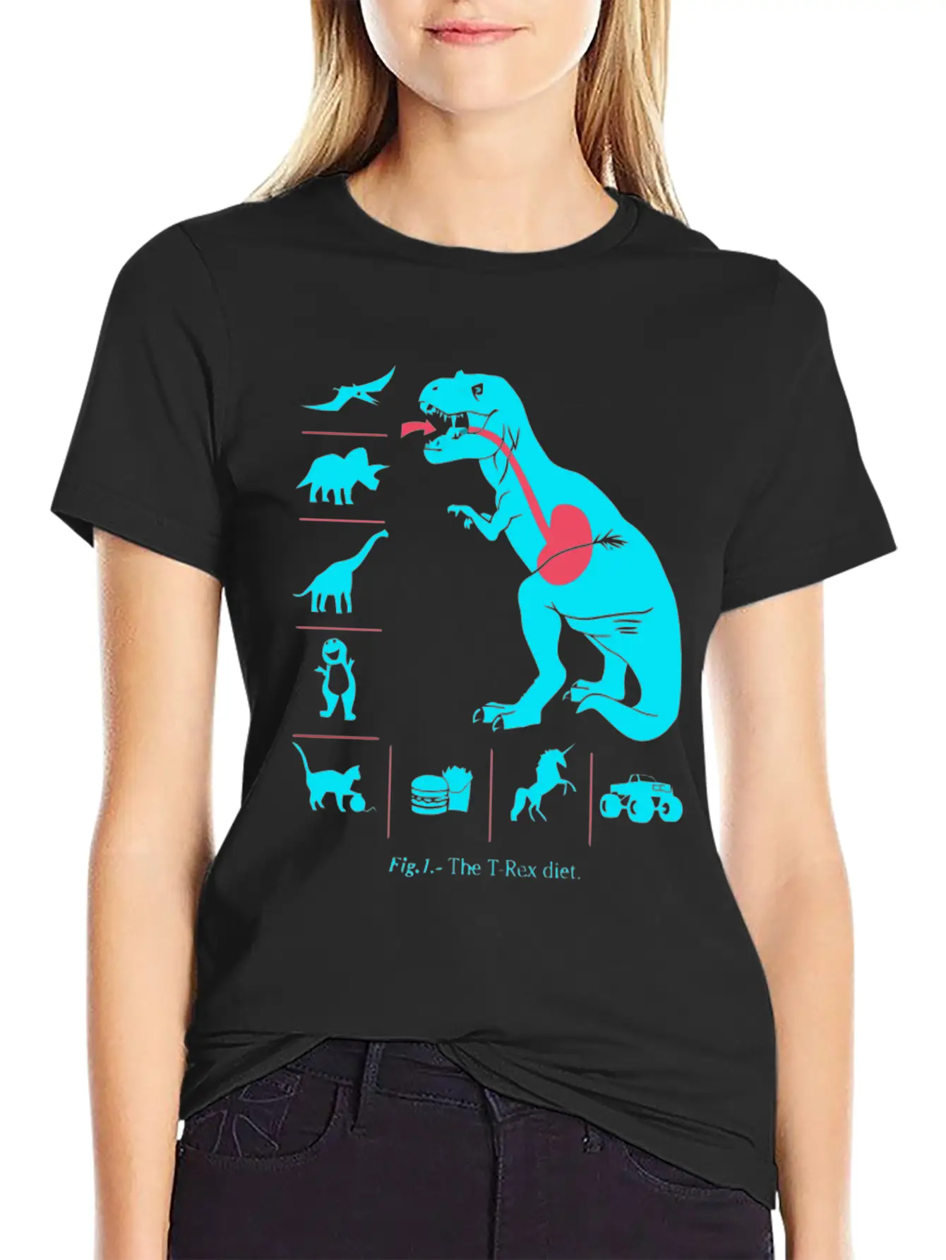 T Rex Diet Relaxed Everyday Tee – Lightweight And Durable Cotton