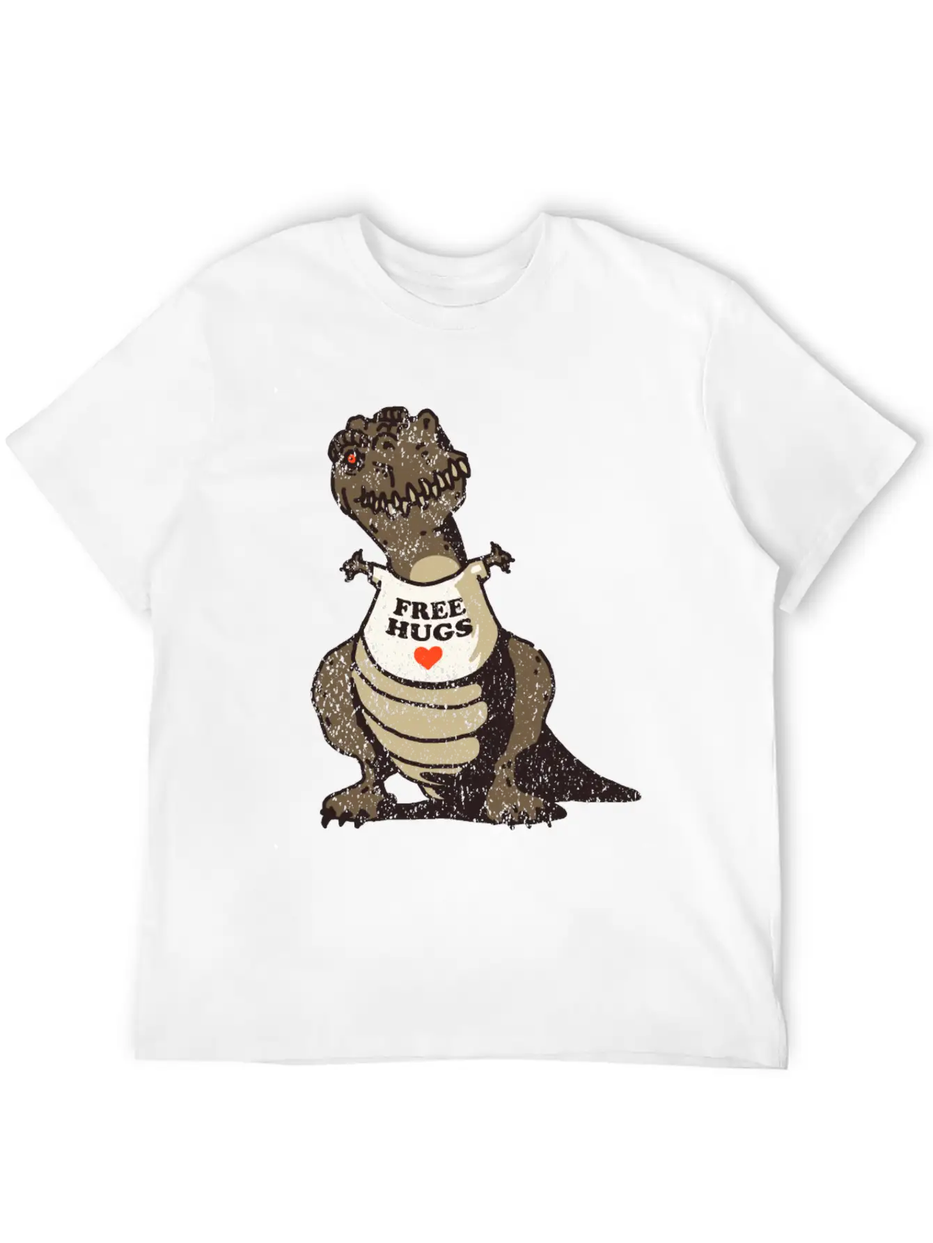 T-Rex Free Hugs Stylish Everyday T-Shirt – Unisex Basic Cotton Tee