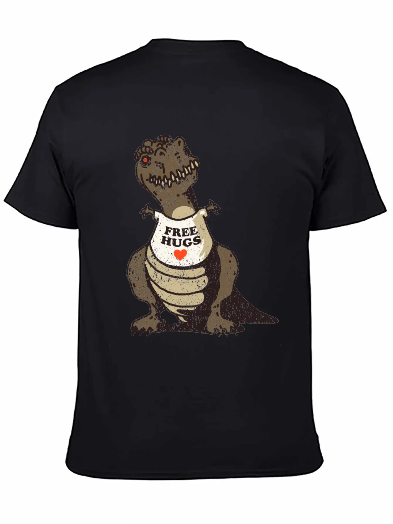 T-Rex Free Hugs Stylish Everyday T-Shirt – Unisex Basic Cotton Tee