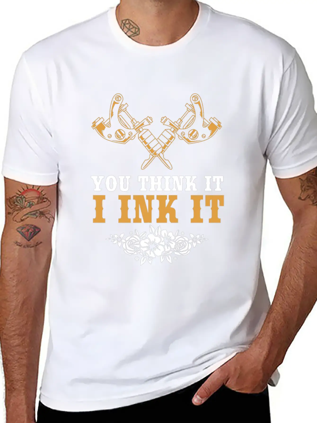 Tattoo Artist Tattoed You Think It I Ink It Stylish Everyday T-Shirt – Unisex Basic Cotton Tee