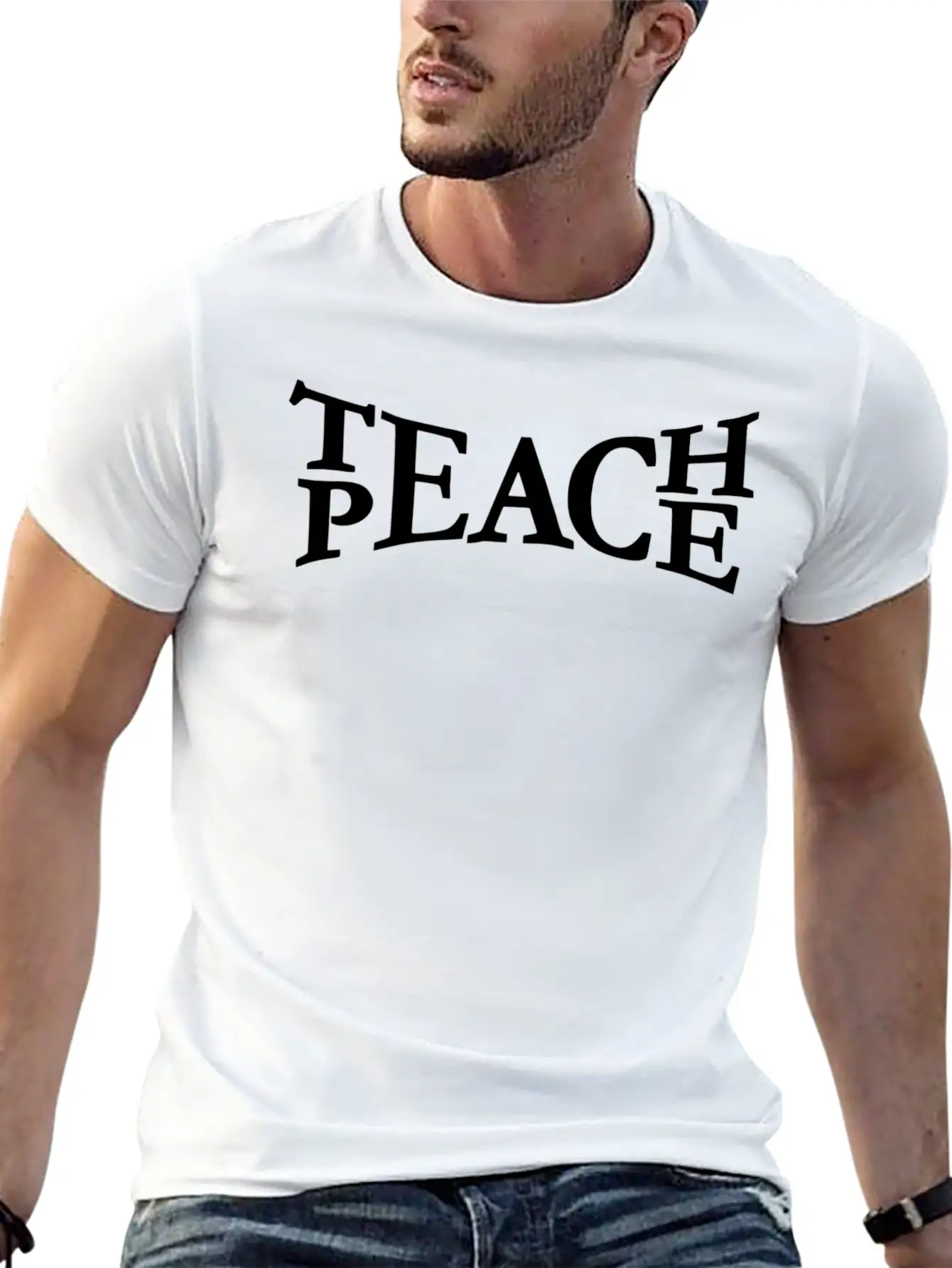 Teach Peace Stylish Everyday T-Shirt – Unisex Basic Cotton Tee