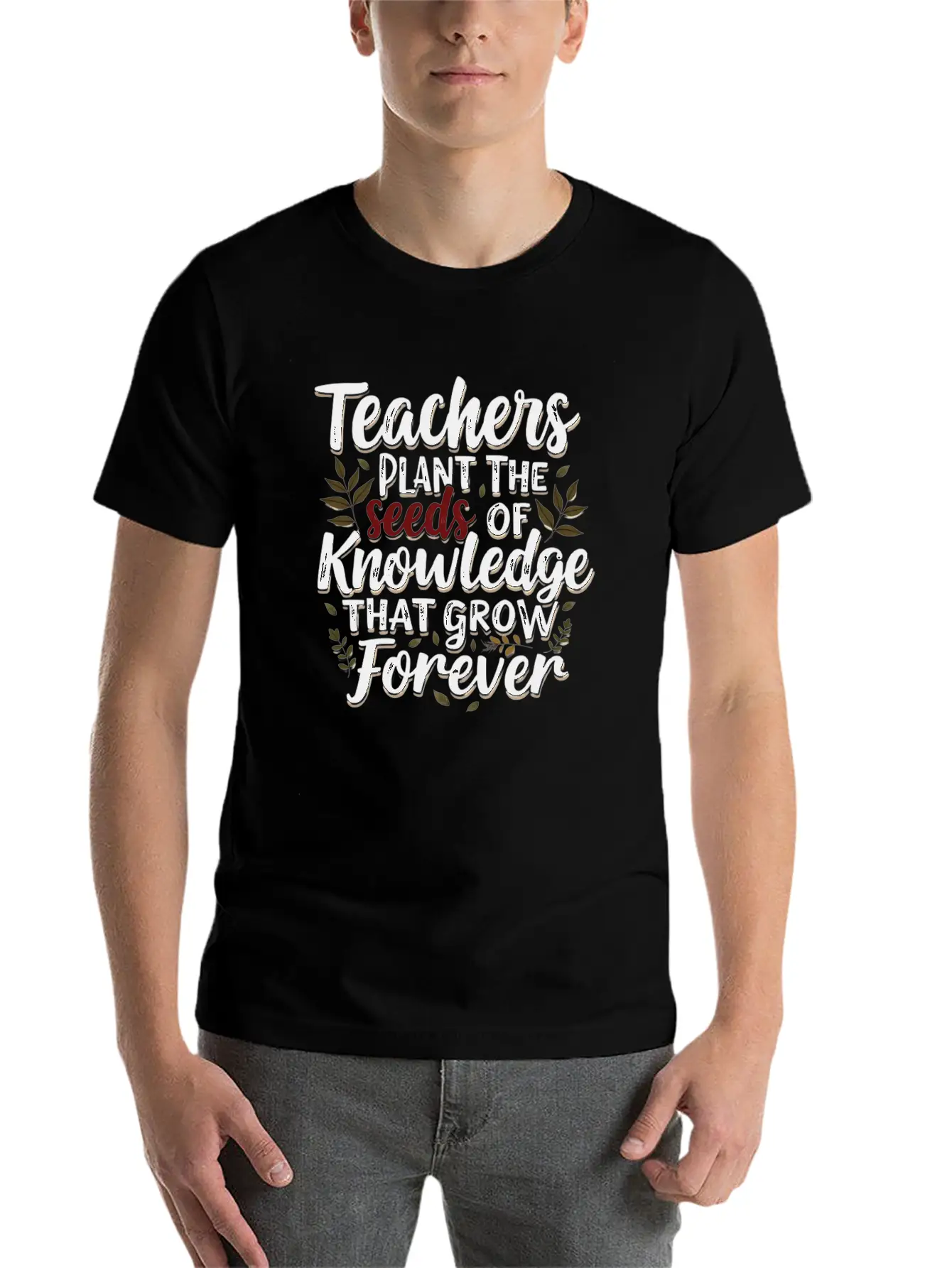 Teacher Seeds Of Knowledge Stylish Everyday T-Shirt – Unisex Basic Cotton Tee