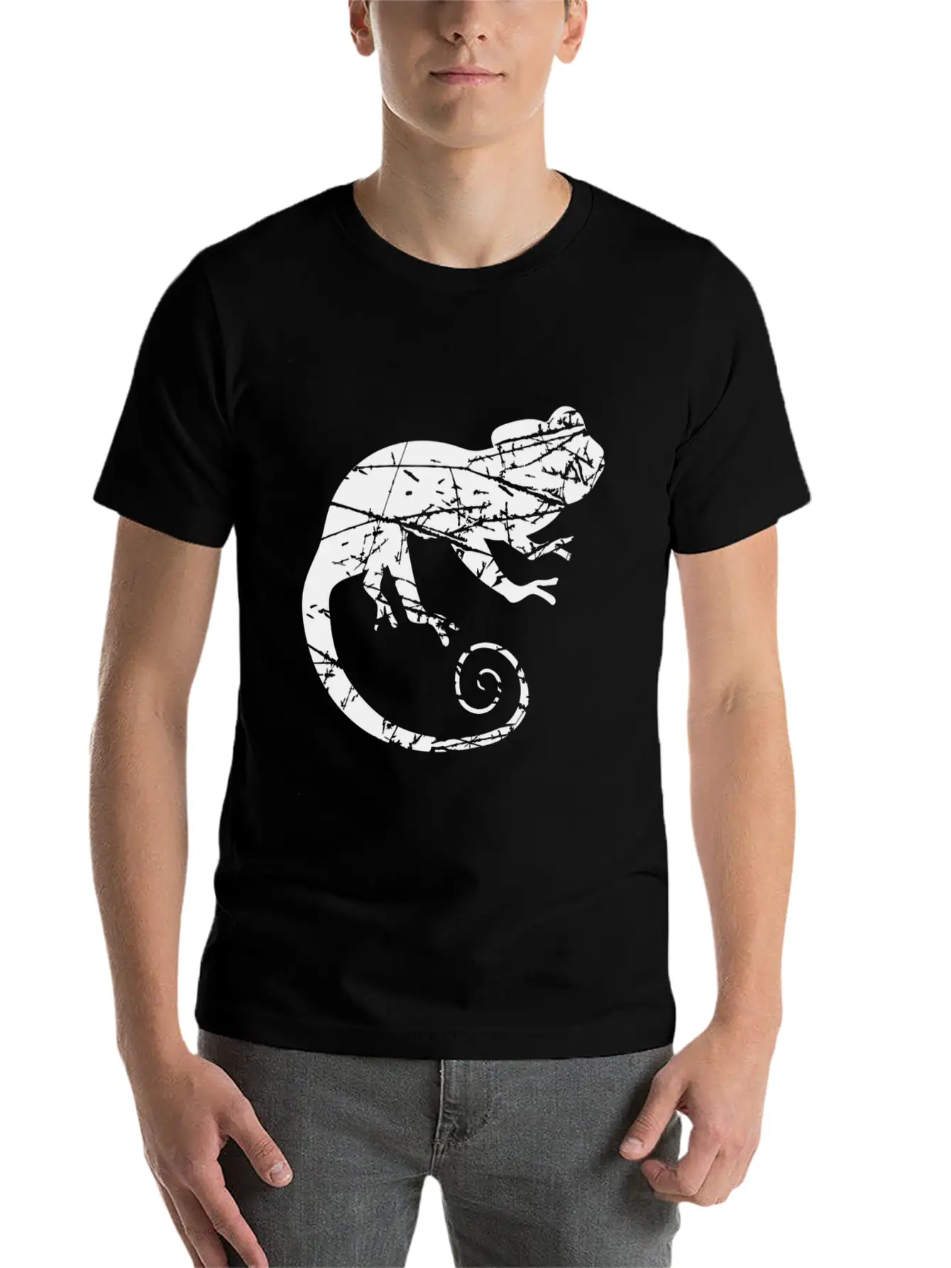 Tears Stamp Scratch Silhouette Silhouette Shadow Unisex Casual T-Shirt – Clean Design For Daily Comfort