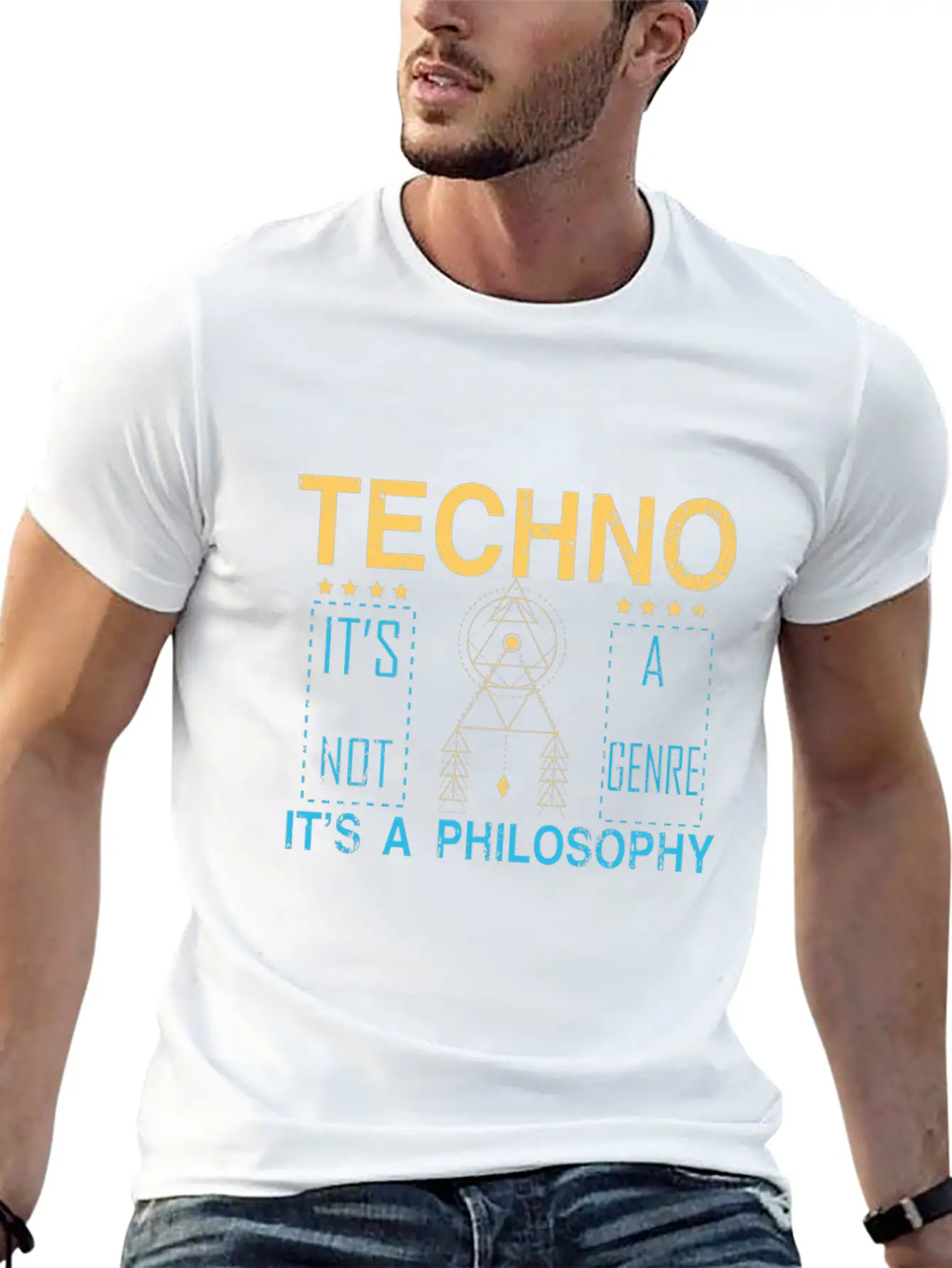 Techno DJ Nightclub Electronic Mixing Modern Basic Graphic T-Shirt – Daily Comfort In Soft Cotton