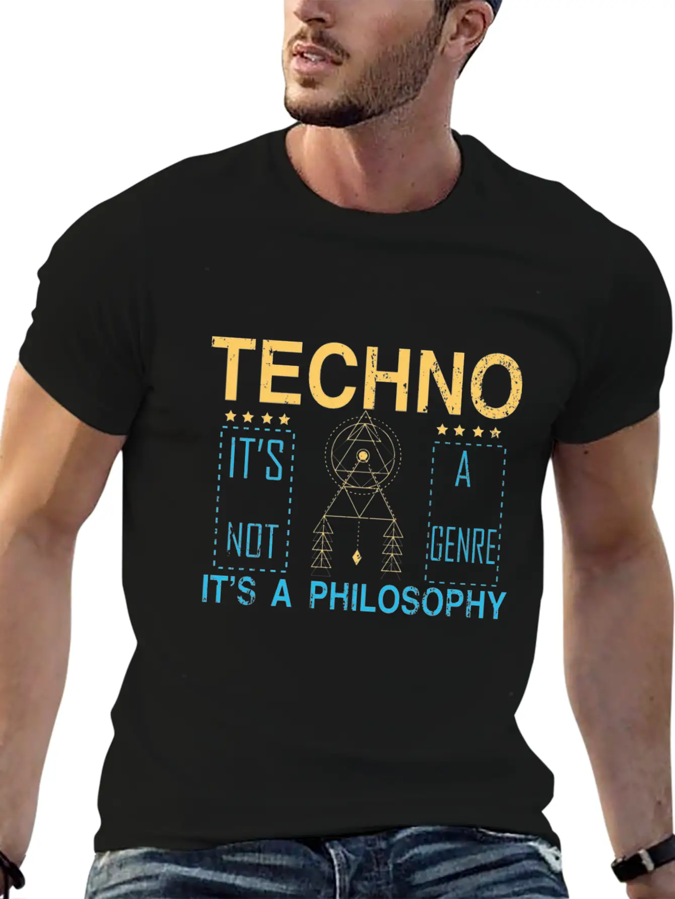 Techno DJ Nightclub Electronic Mixing Modern Basic Graphic T-Shirt – Daily Comfort In Soft Cotton