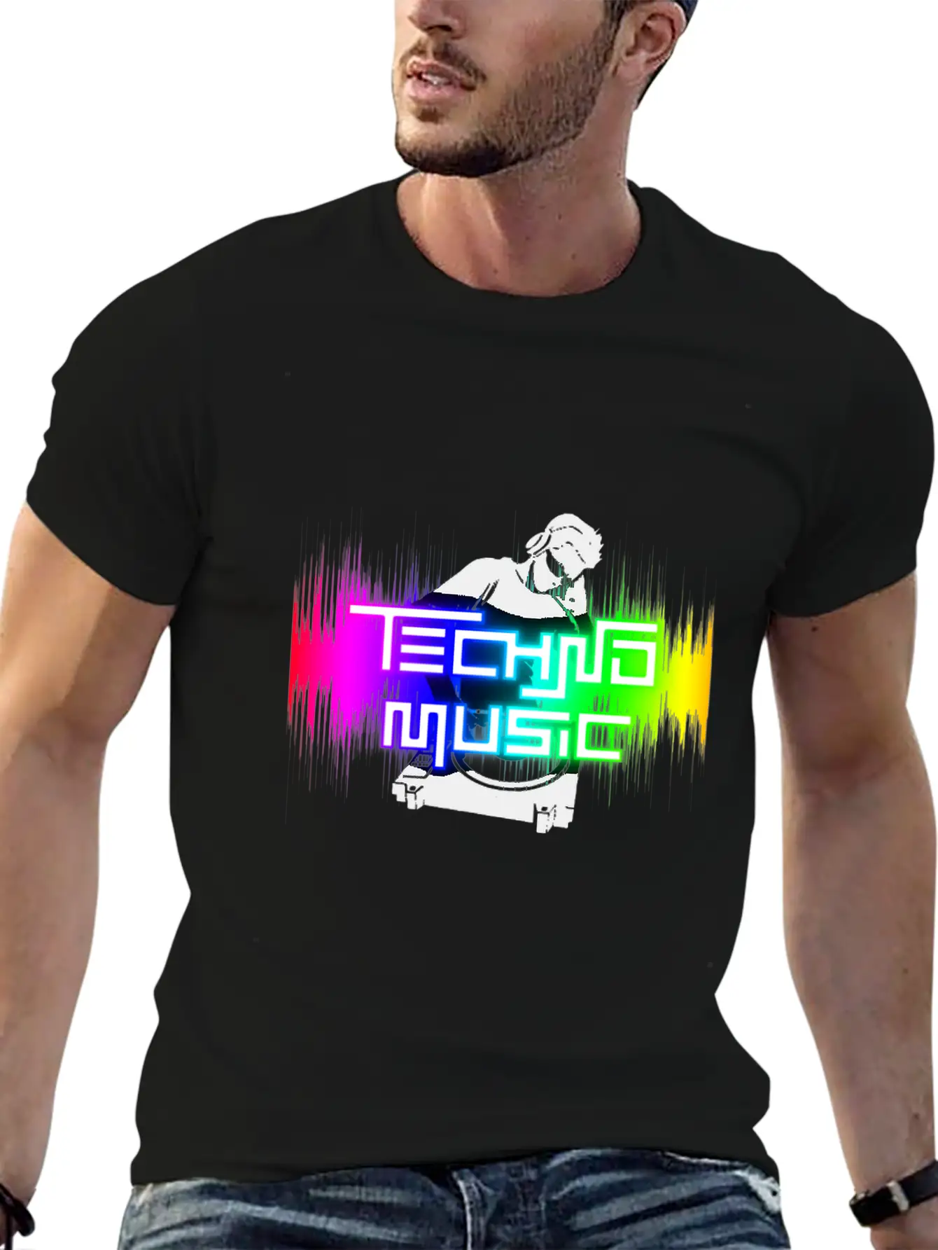 Techno Music - Drum & Bass Stylish Everyday T-Shirt – Unisex Basic Cotton Tee