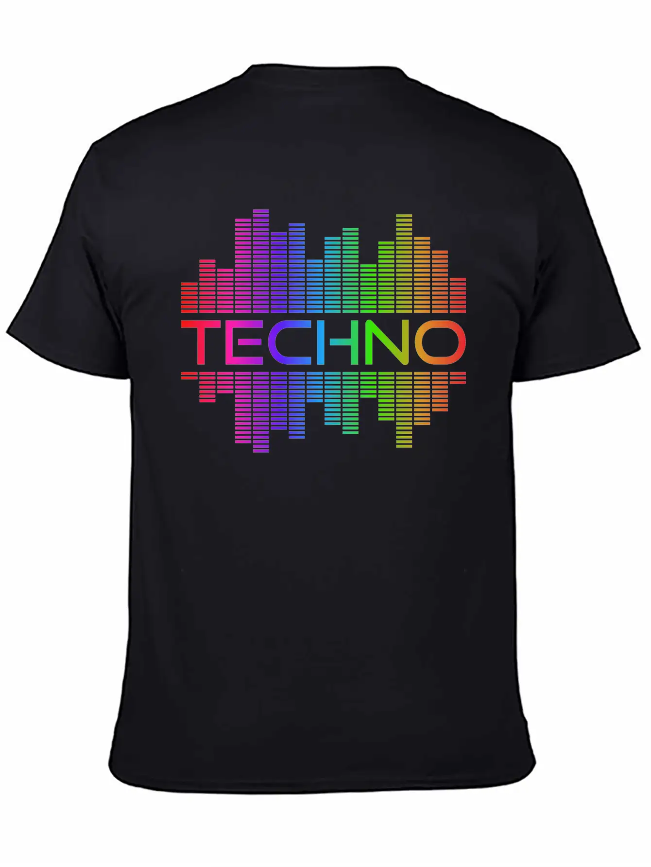Techno Music Rainbow Spectrum Hard Dark Acid Basic Graphic T-Shirt – Daily Comfort In Soft Cotton
