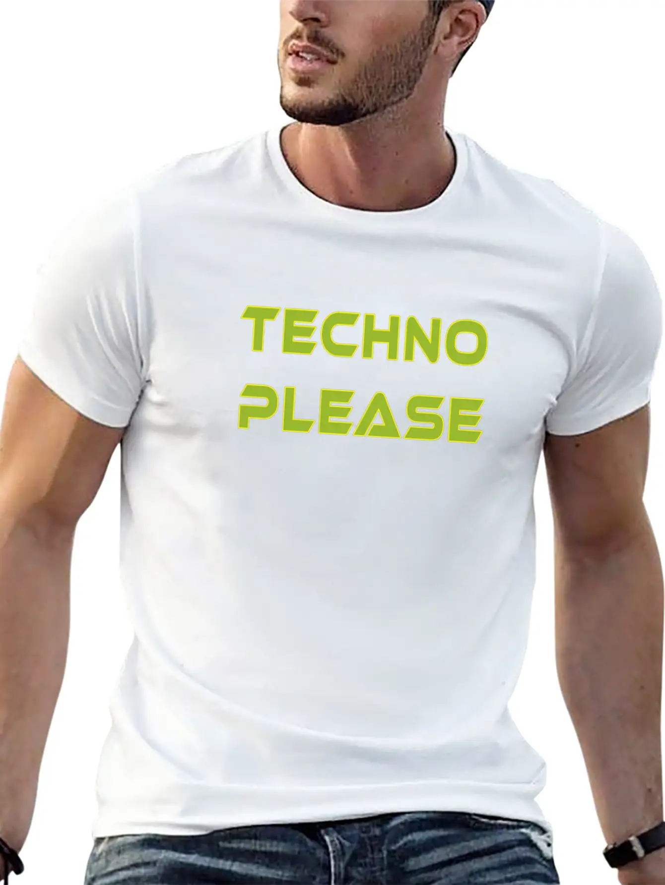 Techno Please Rave Music Dance Basic Graphic T-Shirt – Daily Comfort In Soft Cotton