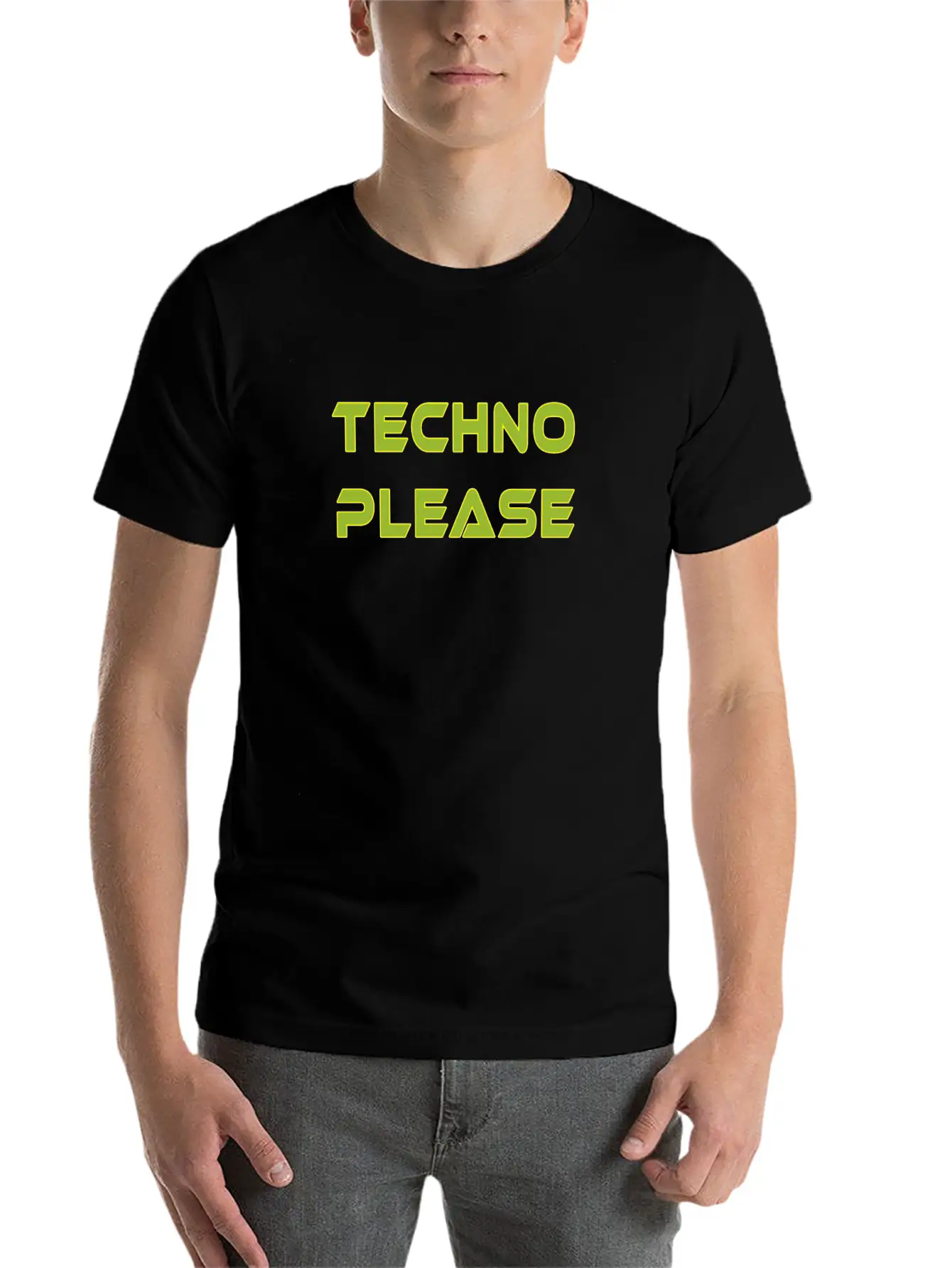 Techno Please Rave Music Dance Basic Graphic T-Shirt – Daily Comfort In Soft Cotton