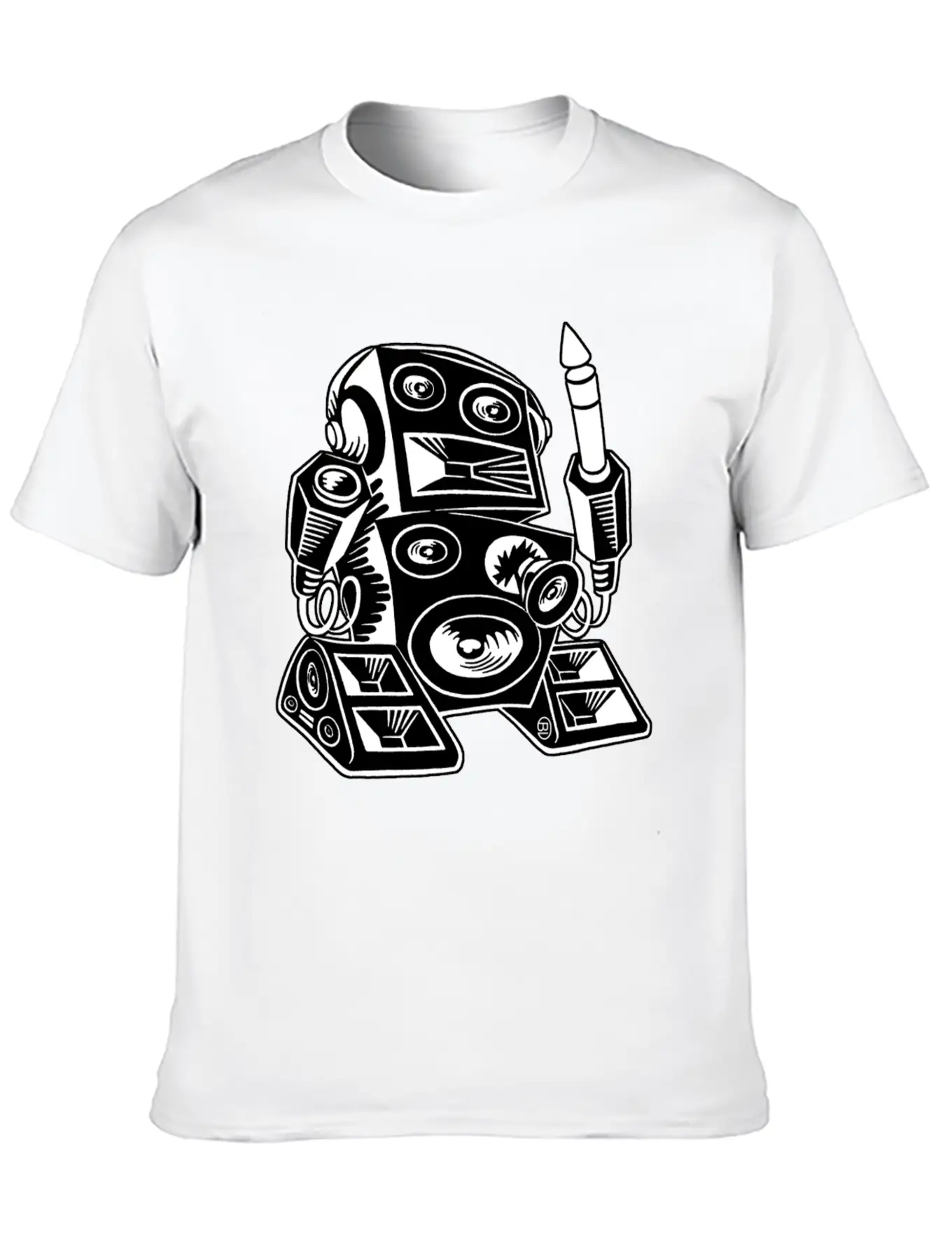 Techno Robot I Basic Graphic T-Shirt – Daily Comfort In Soft Cotton