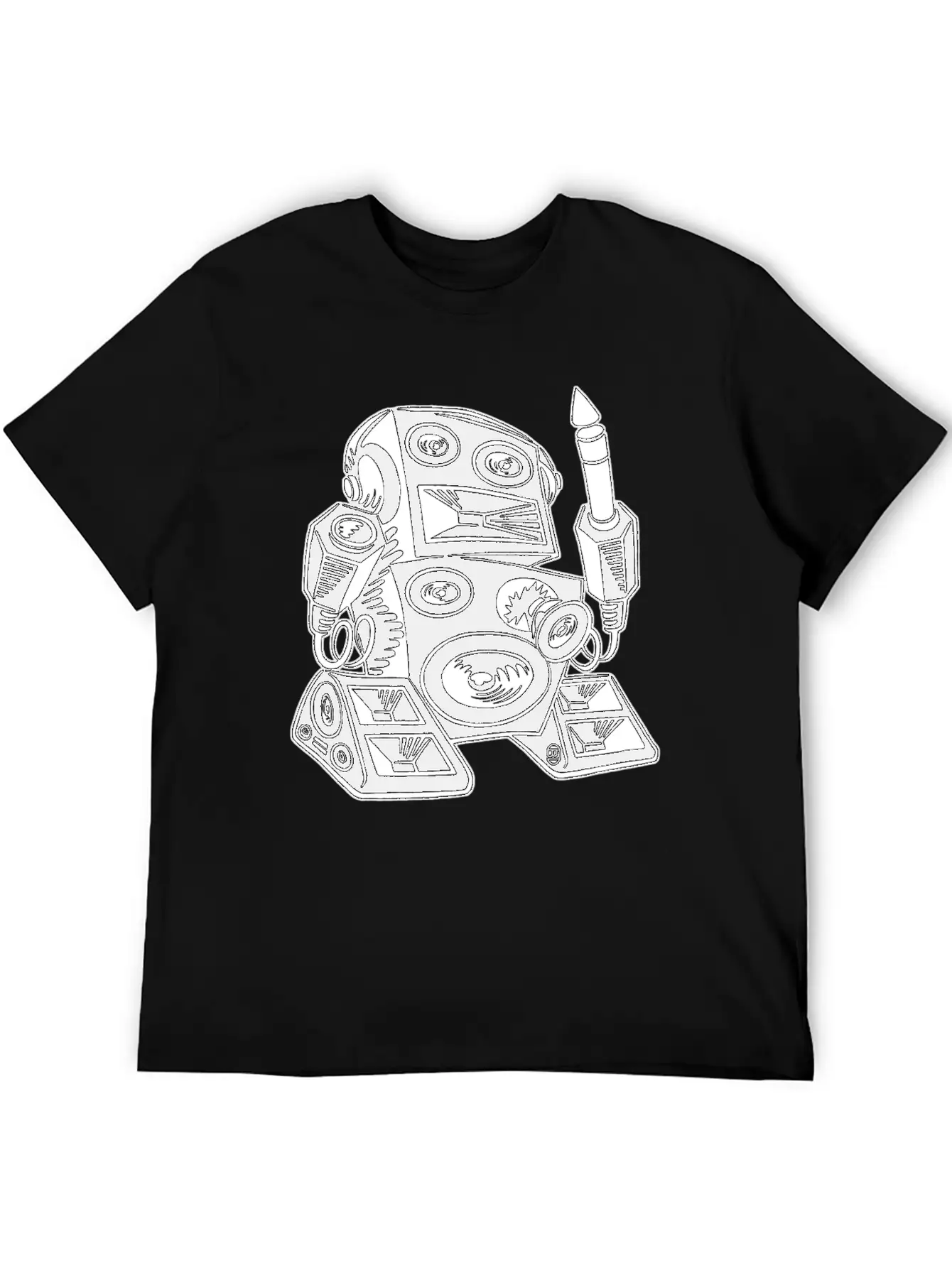 Techno Robot I Basic Graphic T-Shirt – Daily Comfort In Soft Cotton