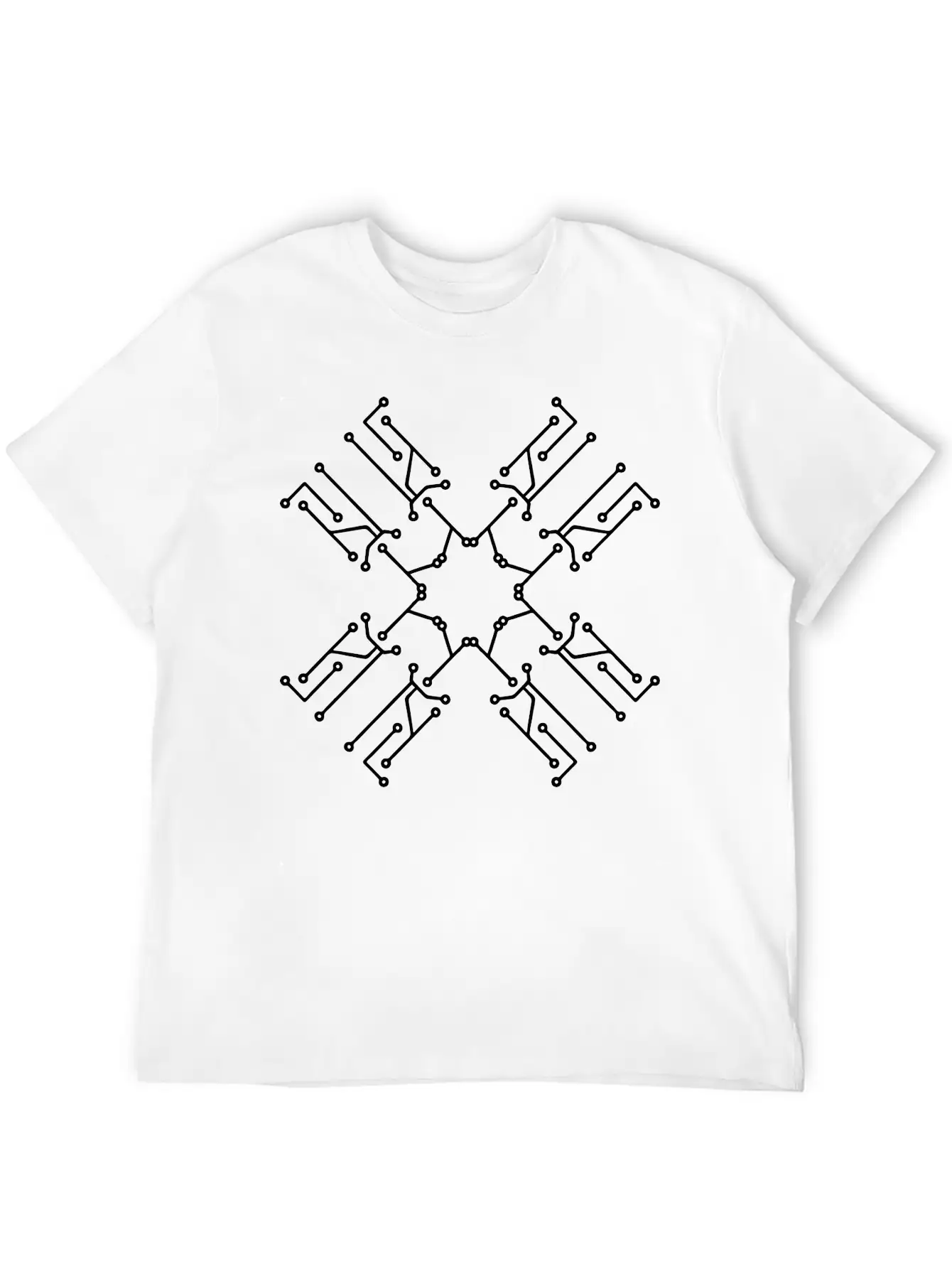 Technology Line Connection Microchip Datentechnik Stylish Everyday T-Shirt – Unisex Basic Cotton Tee