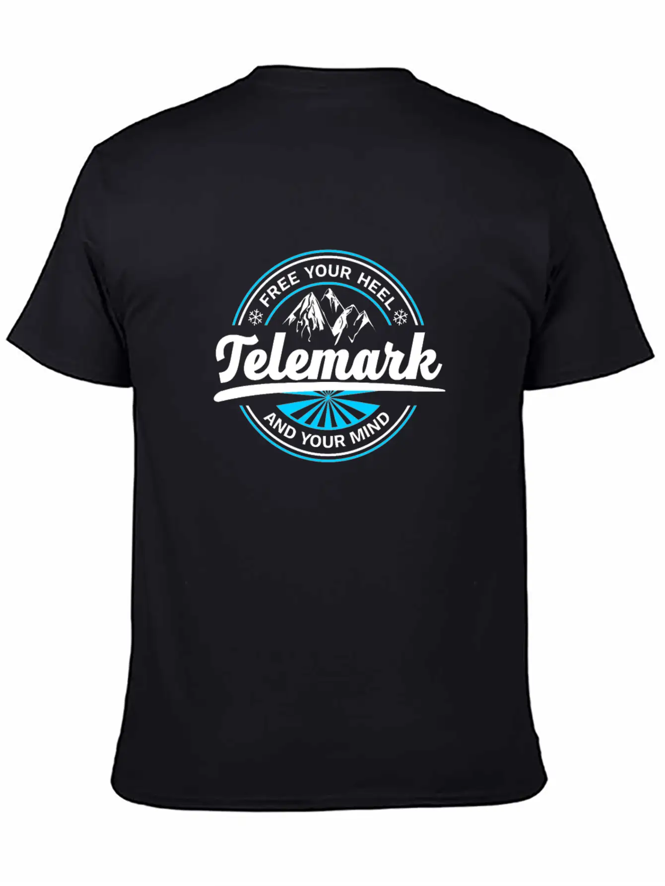 Telemark Skiing Free Heel Ski Touring Nordic Retro Stylish Everyday T-Shirt – Unisex Basic Cotton Tee