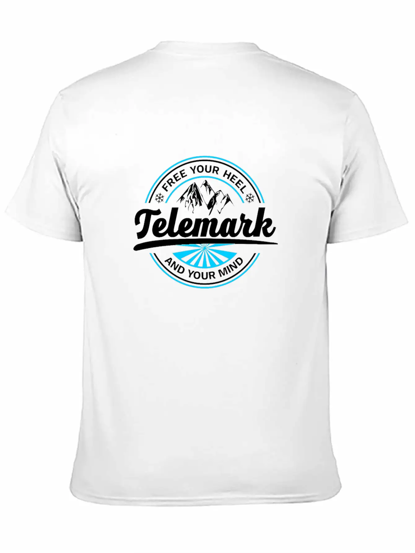 Telemark Skiing Free Heel Ski Touring Nordic Retro Stylish Everyday T-Shirt – Unisex Basic Cotton Tee
