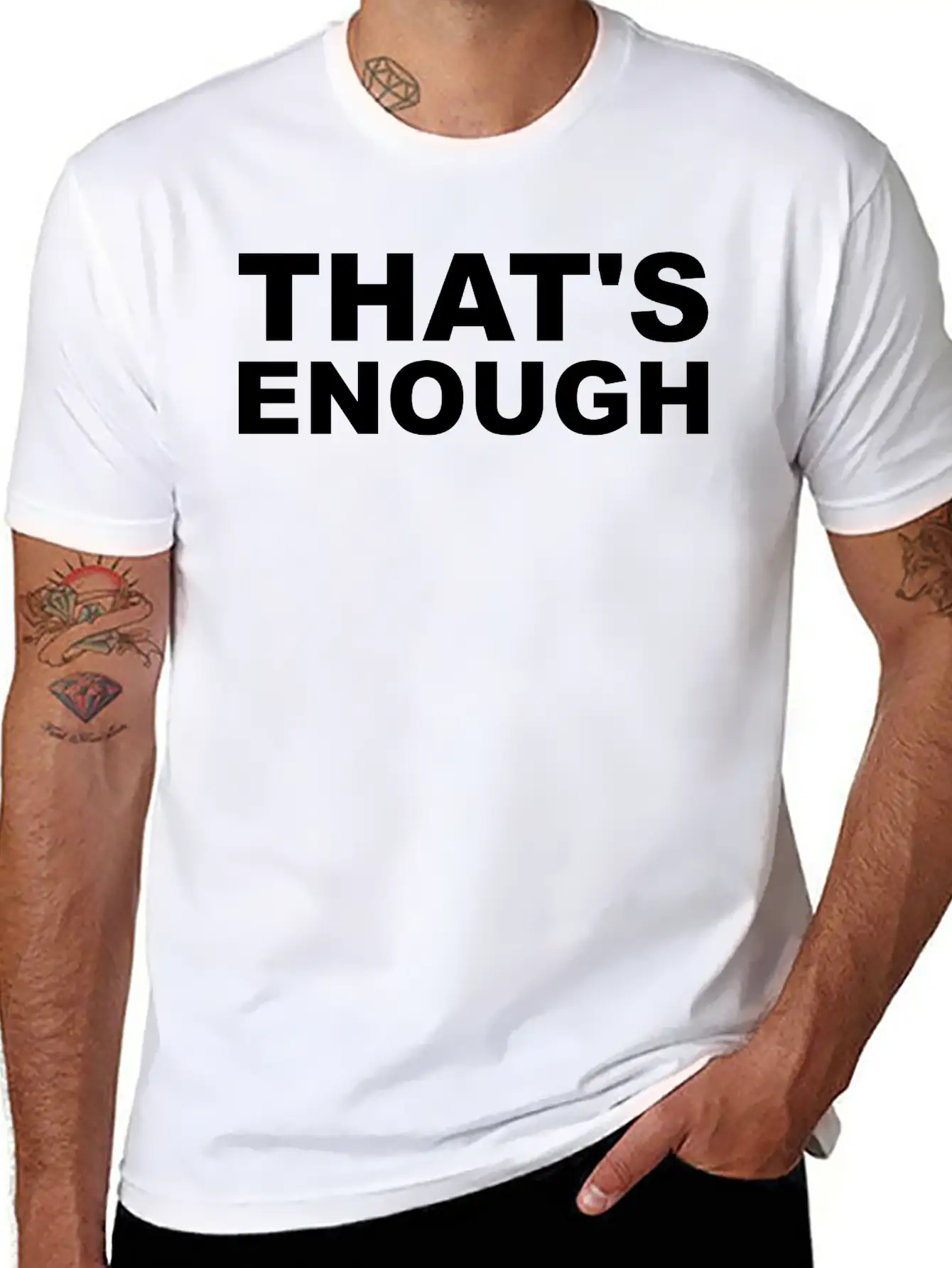That's Enough Freedom Demo Stylish Everyday T-Shirt – Unisex Basic Cotton Tee