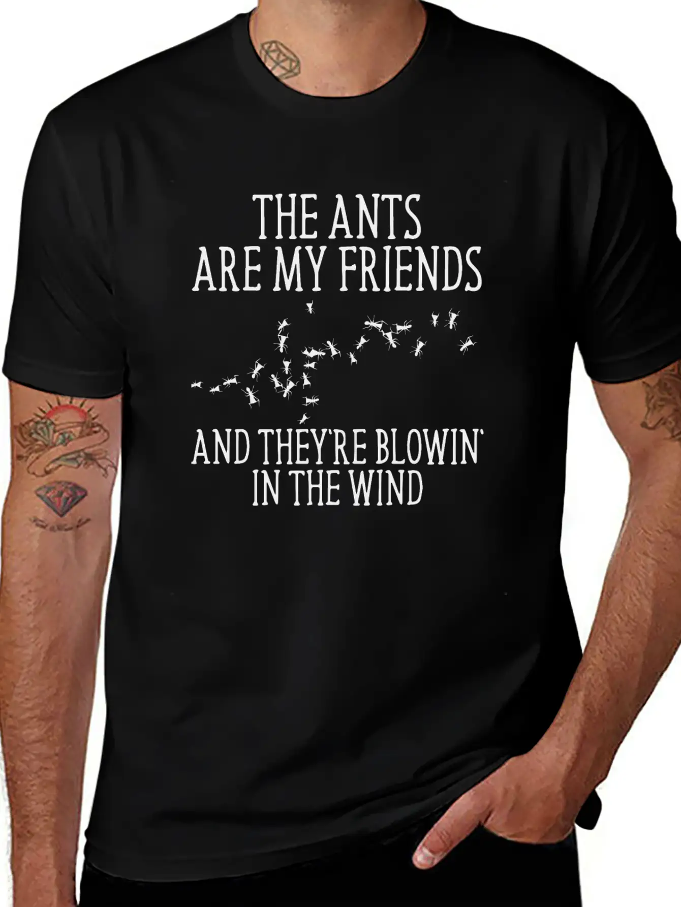 The Ants Are My Friends And They Re Blowin In Lightweight Cotton T-Shirt – Daily Comfort Graphic Shirt