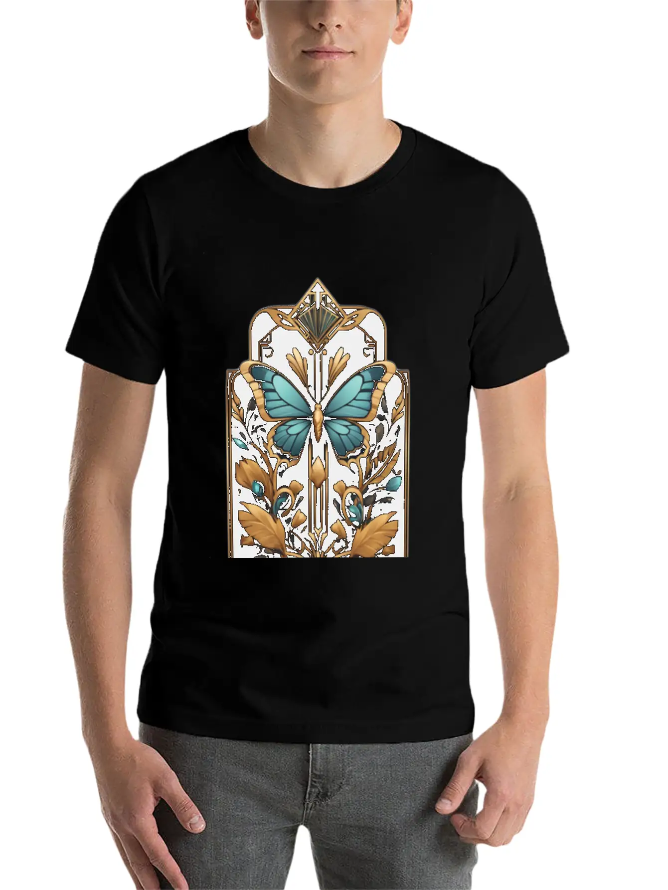 The Art Deco-inspired Stylish Everyday T-Shirt – Unisex Basic Cotton Tee