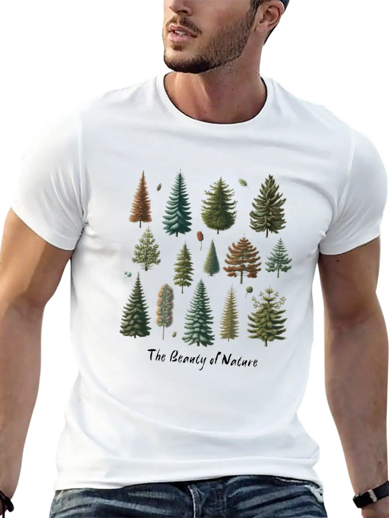 The Beauty Of Nature Trees And Fruits In The Old Lightweight Cotton T-Shirt – Daily Comfort Graphic Shirt