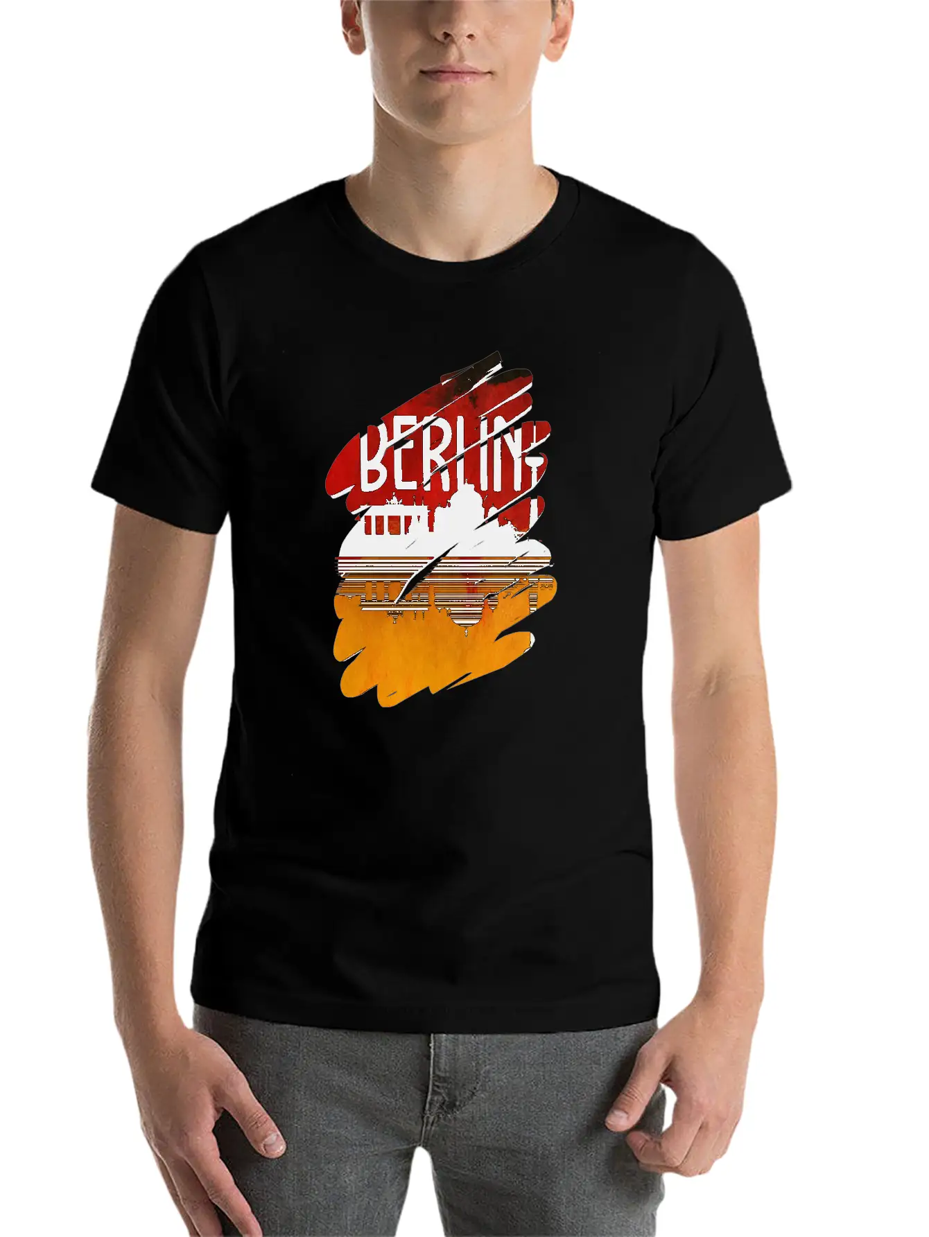 The Berlin Cathedral, TV Tower And Brandenburg Ga Basic Graphic T-Shirt – Daily Comfort In Soft Cotton