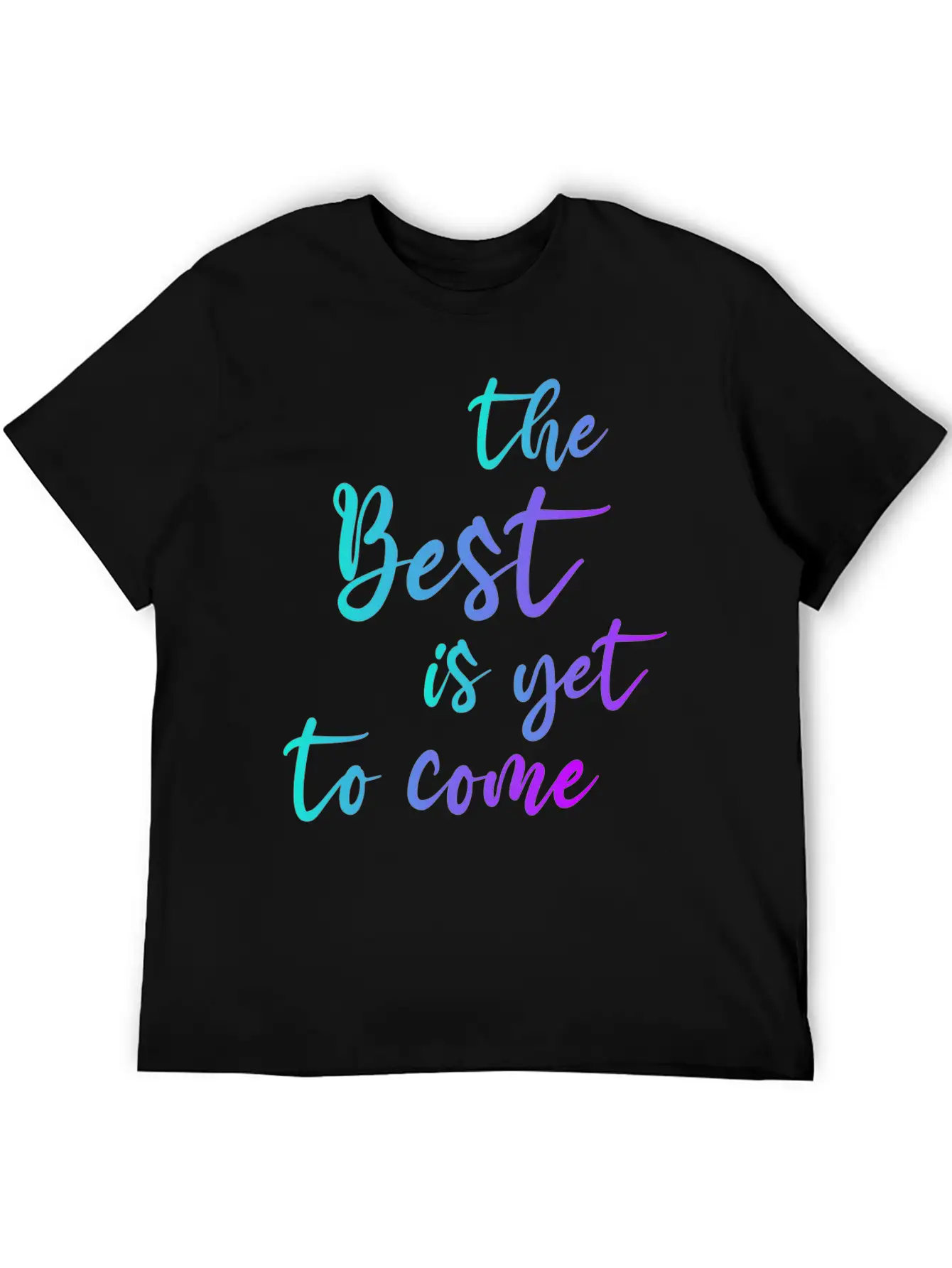 THE BEST GRADIENT BLUE PURPLE Basic Graphic T-Shirt – Daily Comfort In Soft Cotton
