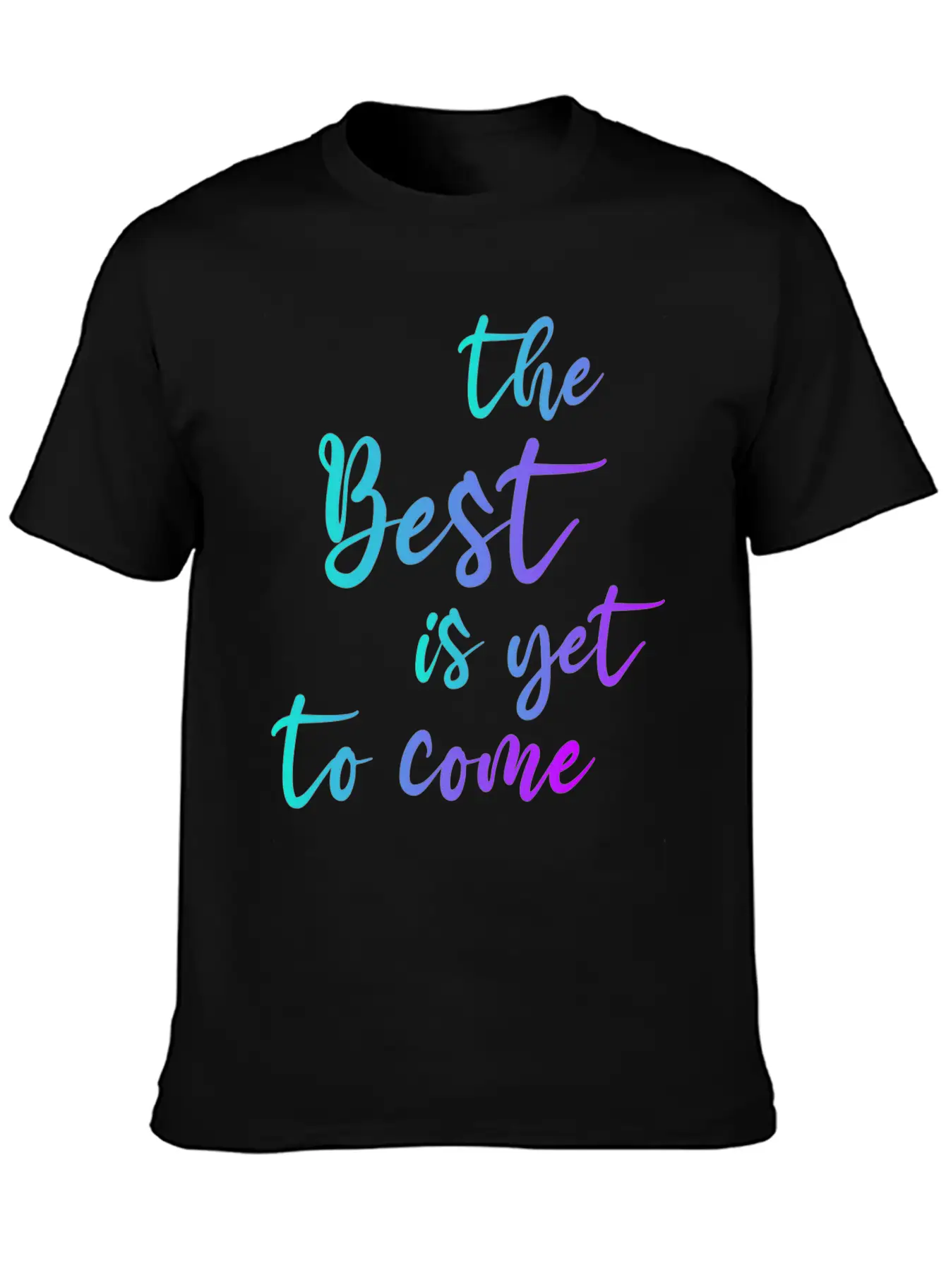 THE BEST GRADIENT BLUE PURPLE Basic Graphic T-Shirt – Daily Comfort In Soft Cotton