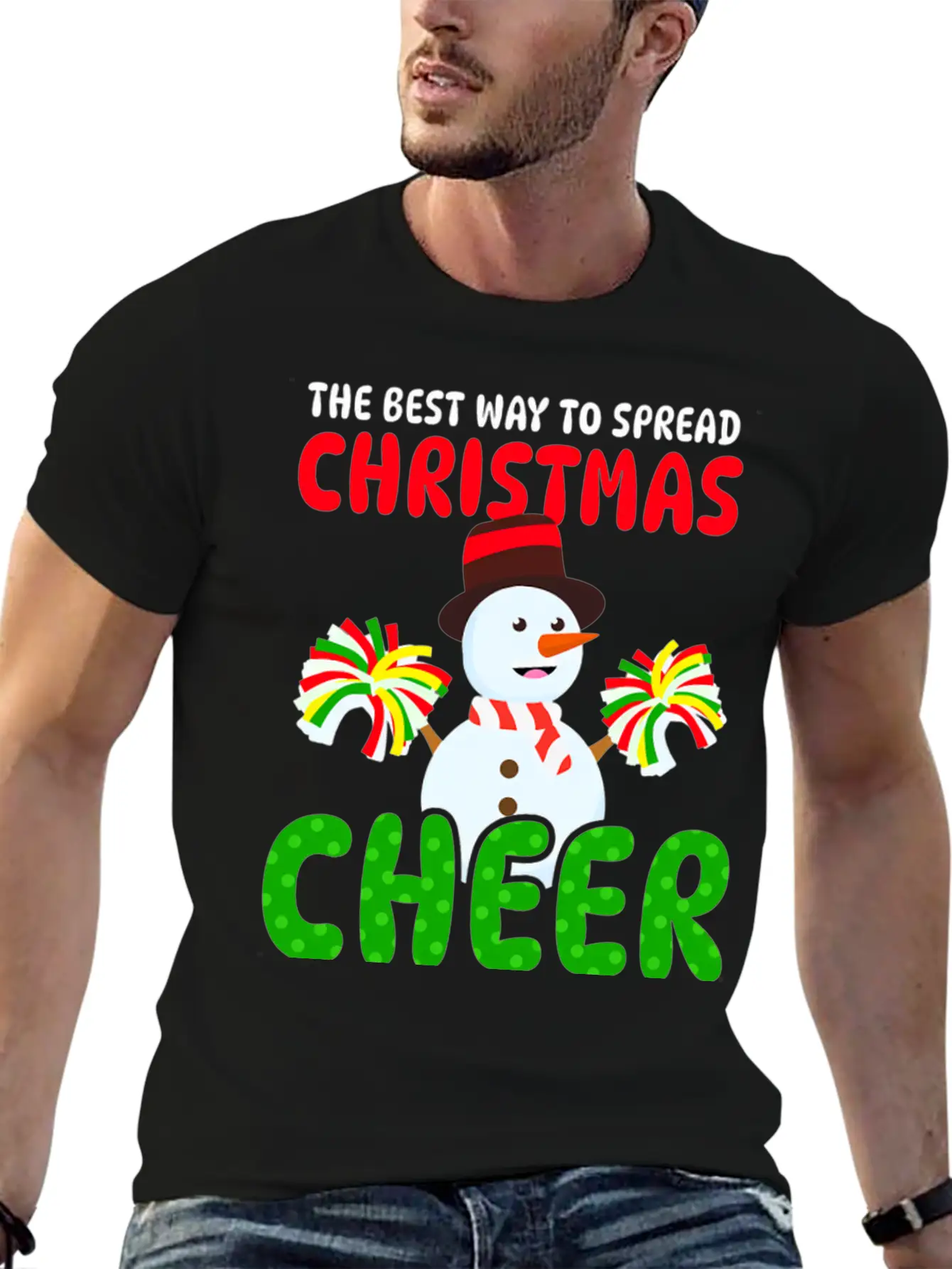 THE BEST WAY TO SPREAD CHRISTMAS Stylish Everyday T-Shirt – Unisex Basic Cotton Tee