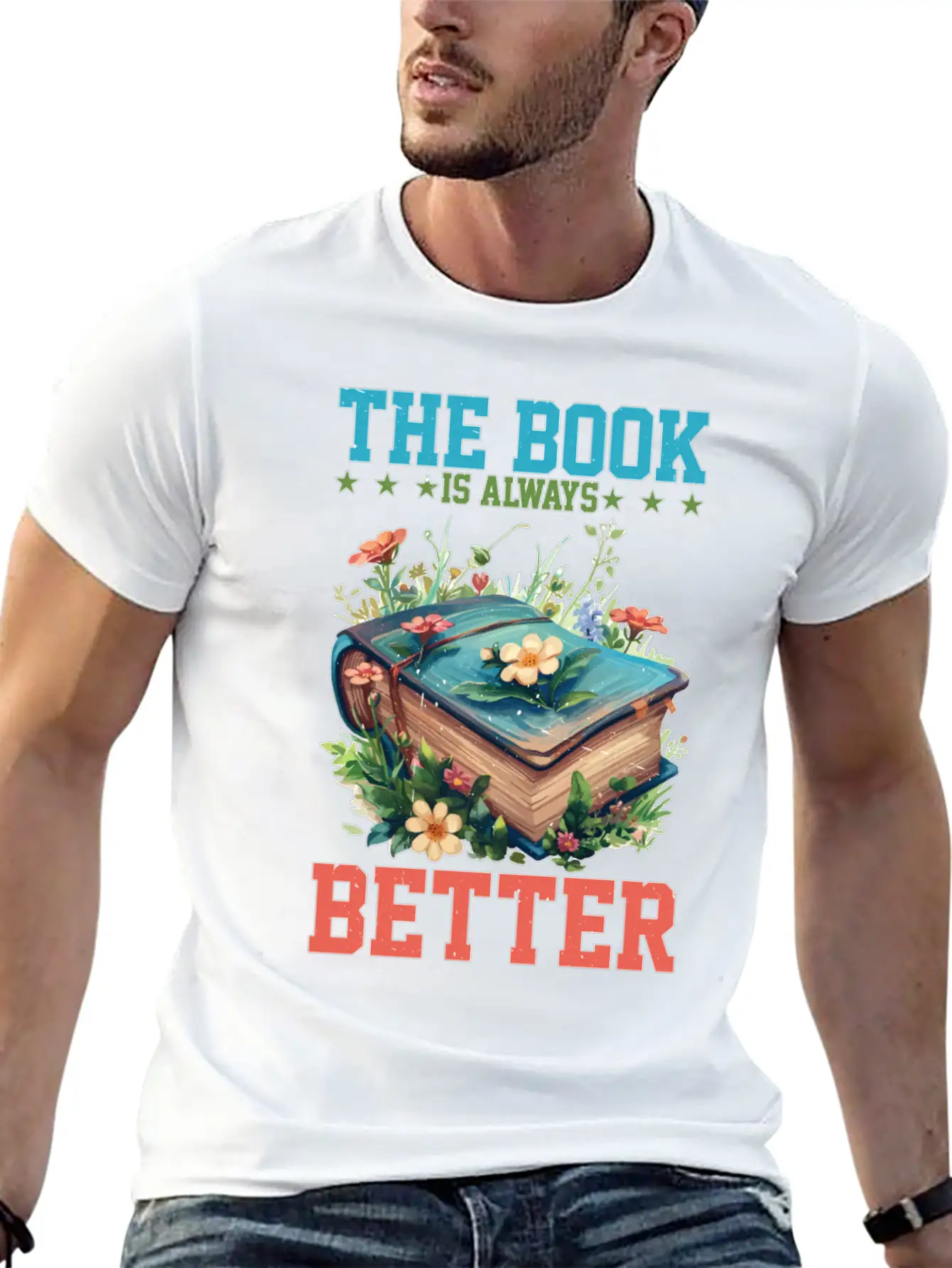 The Book Is Always Better Stylish Everyday T-Shirt – Unisex Basic Cotton Tee