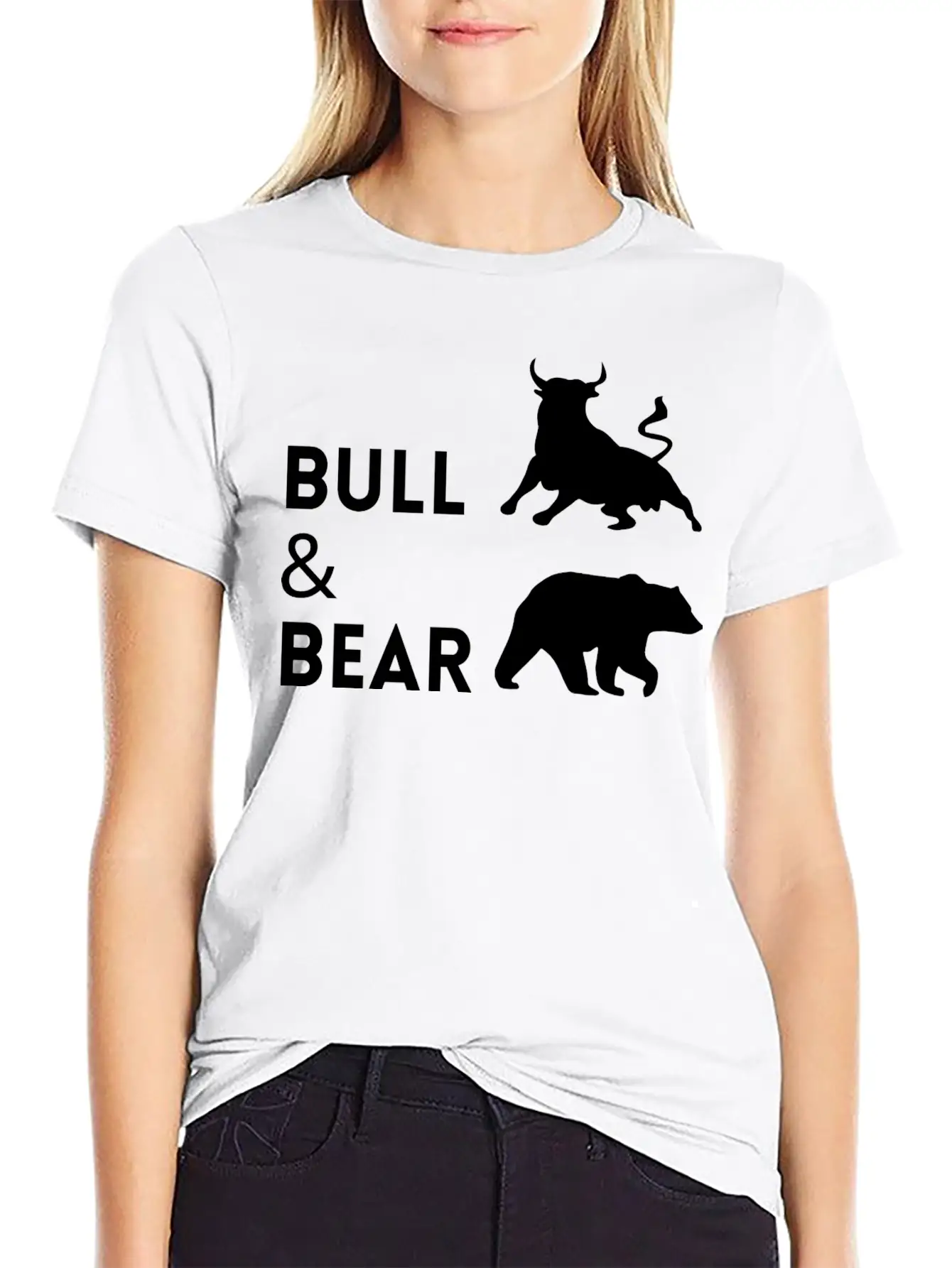 The Bull Bear Artwork1 Lightweight Cotton T-Shirt – Daily Comfort Graphic Shirt