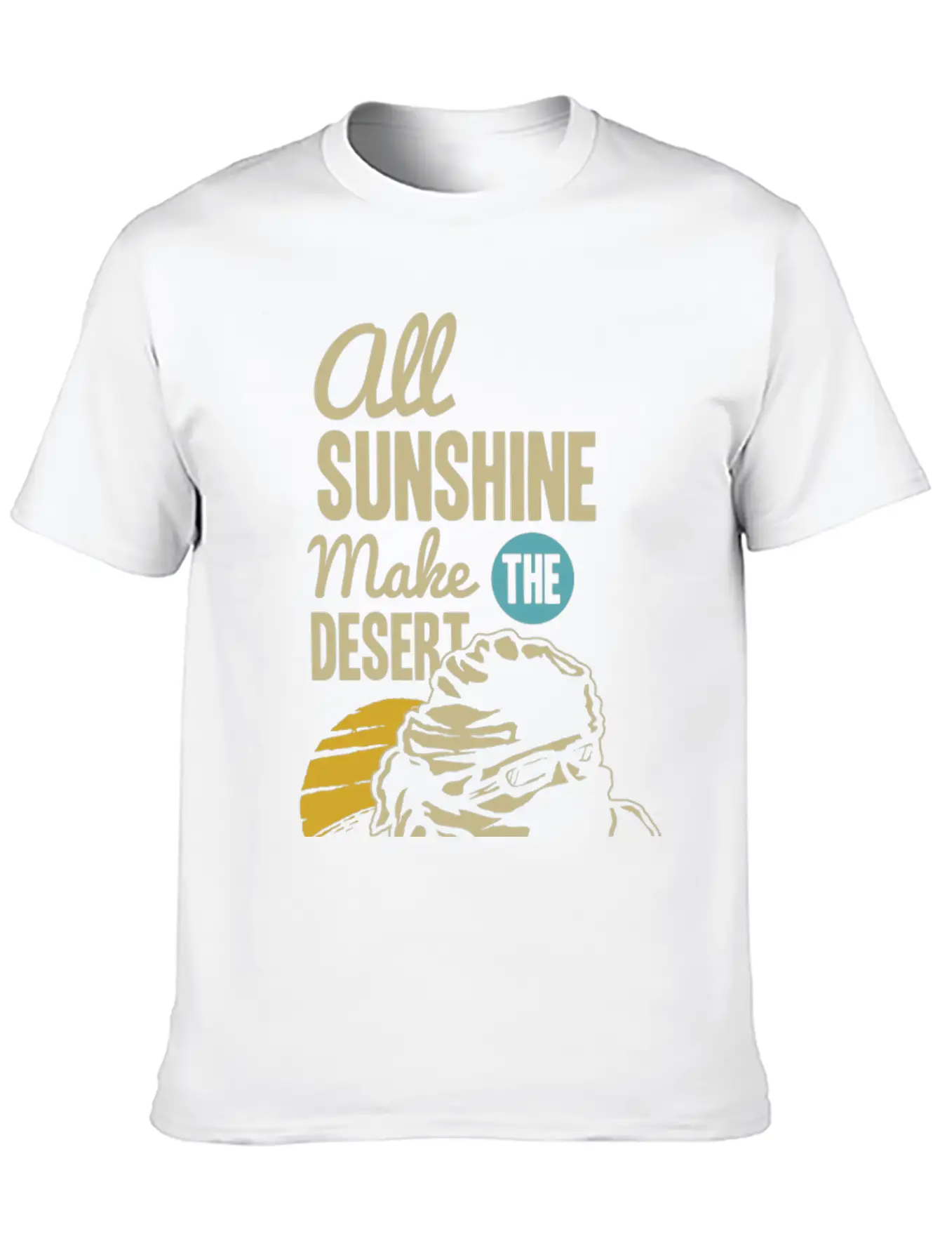 The Desert SUNSHINE Classic Crew Neck Graphic Tee – Everyday Minimal Look