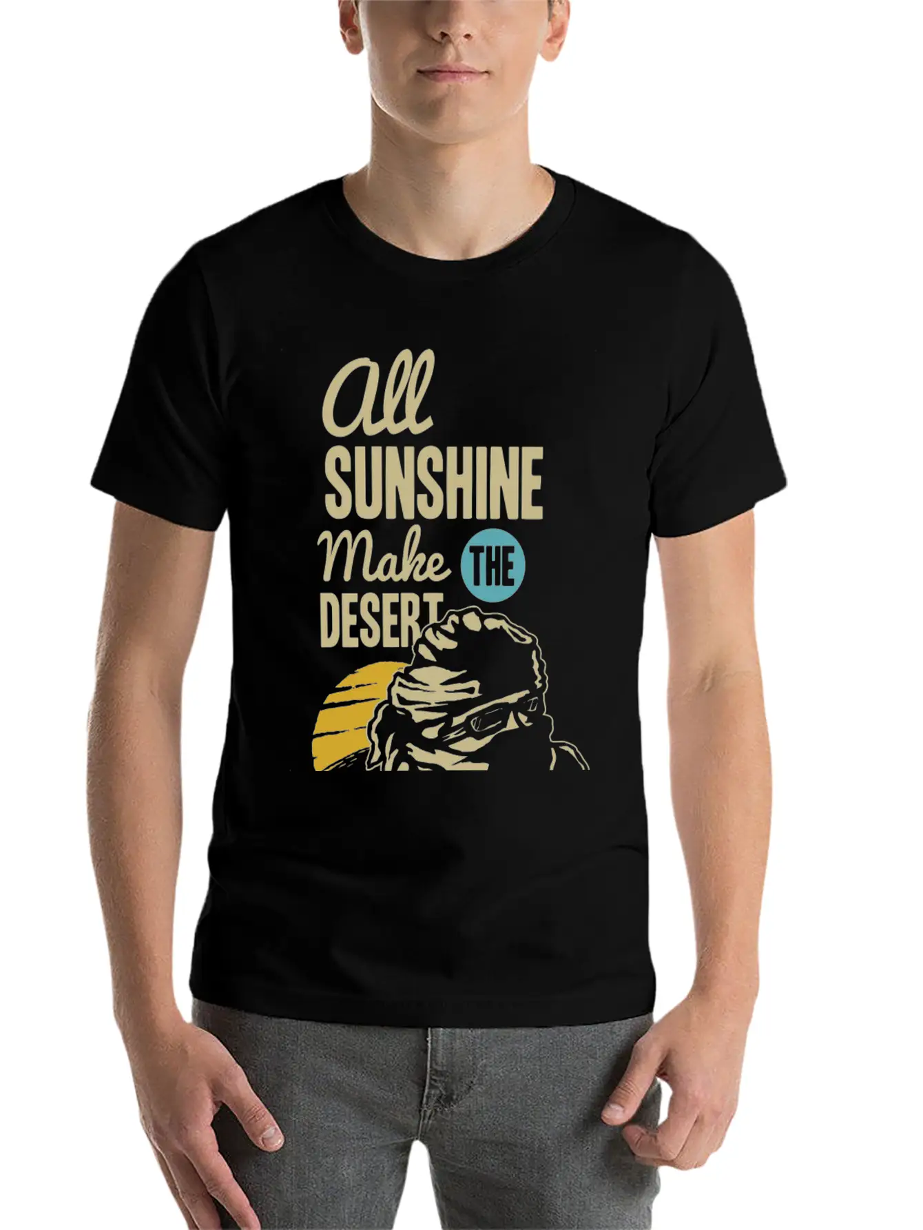 The Desert SUNSHINE Classic Crew Neck Graphic Tee – Everyday Minimal Look
