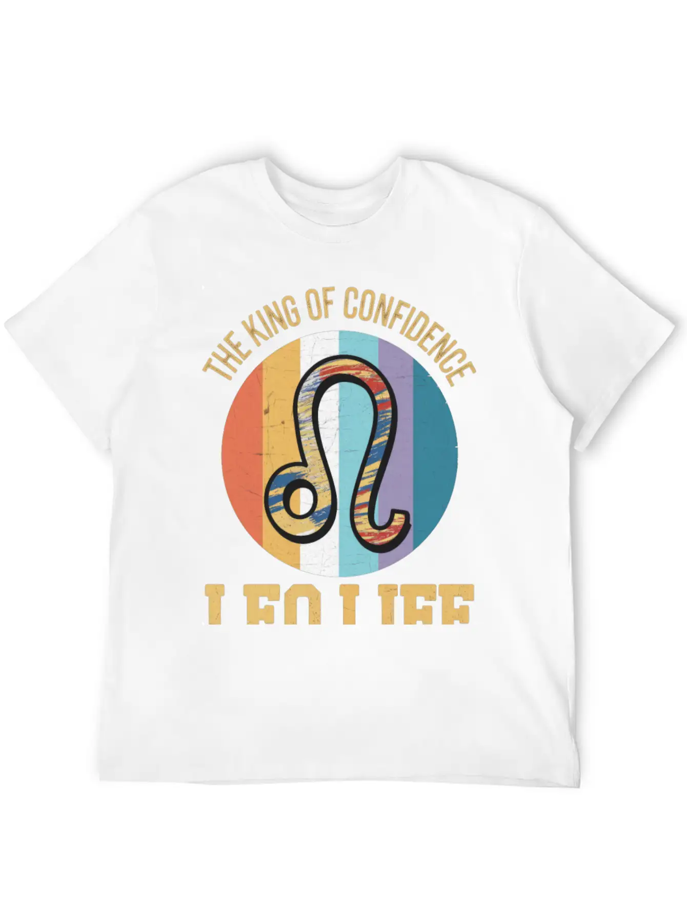 The King Of Confidence: Leo Life Simple Everyday Graphic Tee – Lightweight Summer Wear