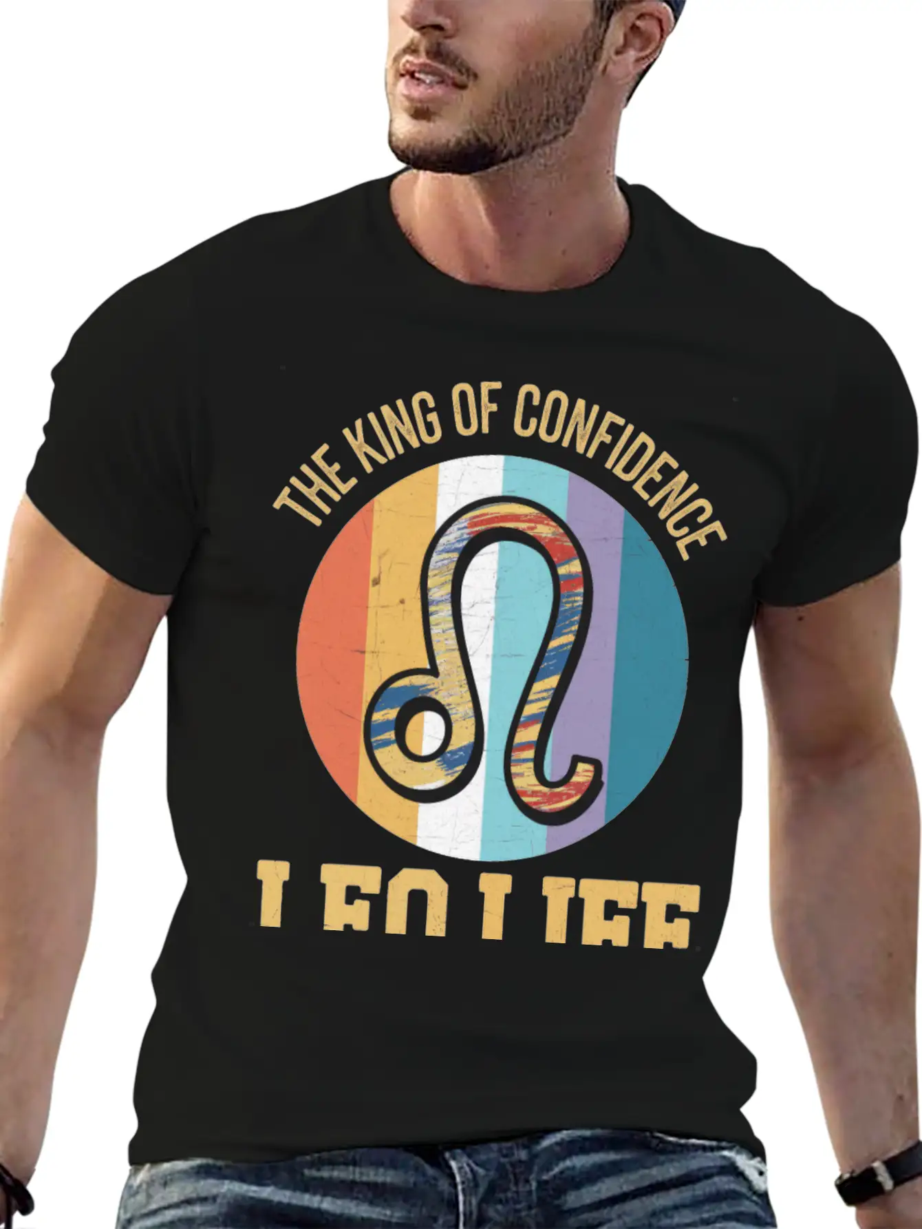 The King Of Confidence: Leo Life Simple Everyday Graphic Tee – Lightweight Summer Wear