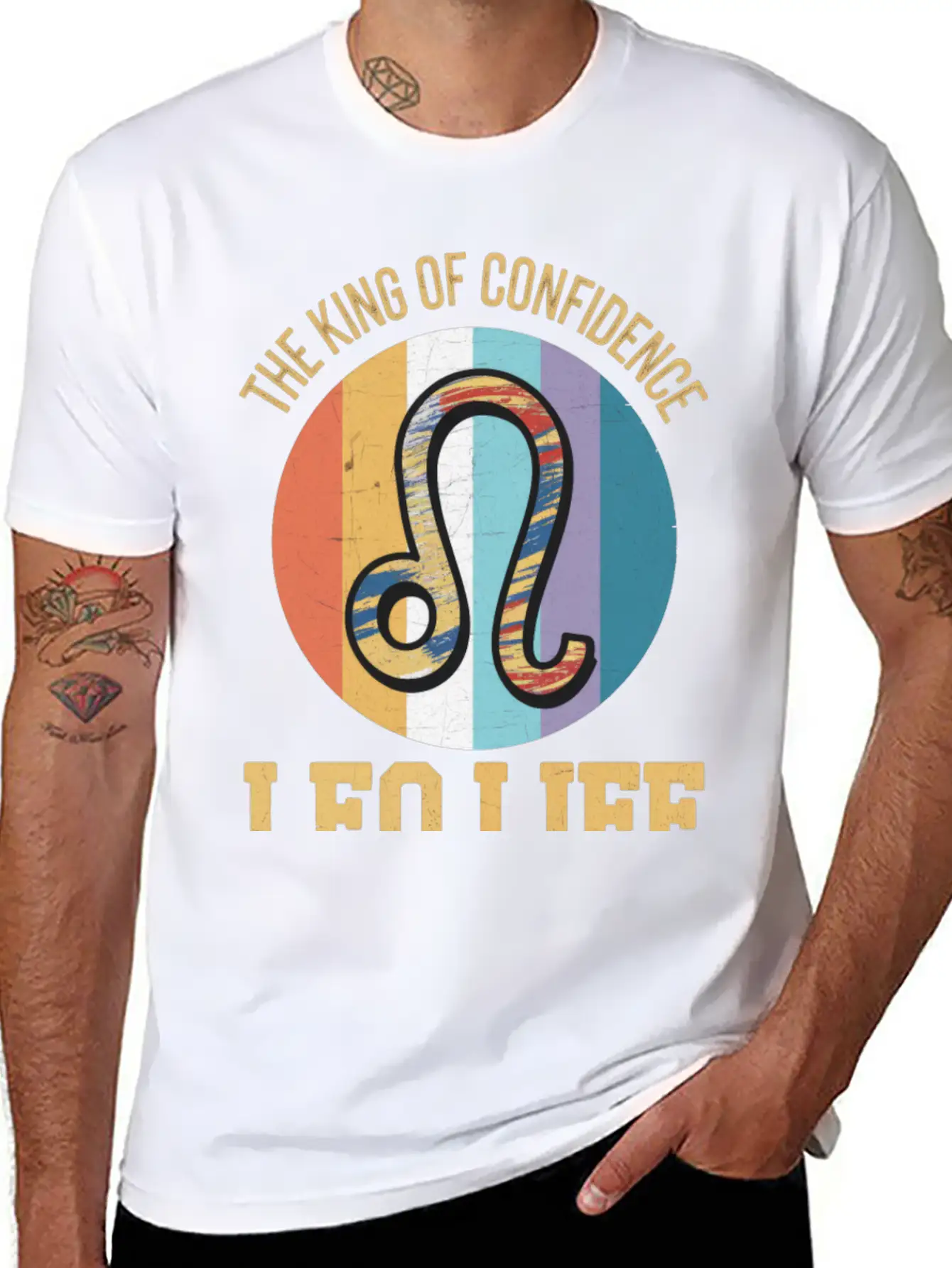 The King Of Confidence: Leo Life Simple Everyday Graphic Tee – Lightweight Summer Wear