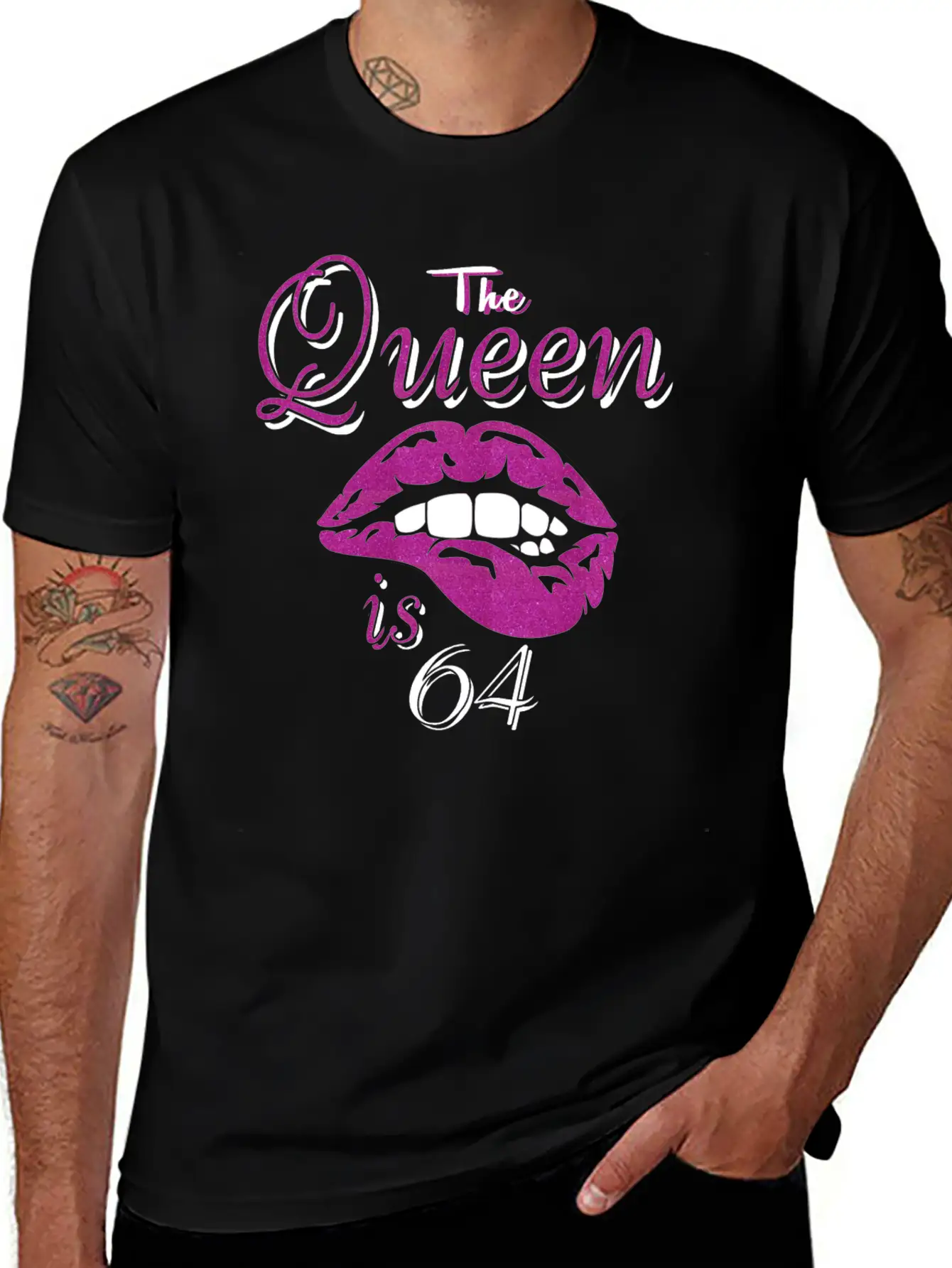 The Queen Is 64 Stylish Everyday T-Shirt – Unisex Basic Cotton Tee