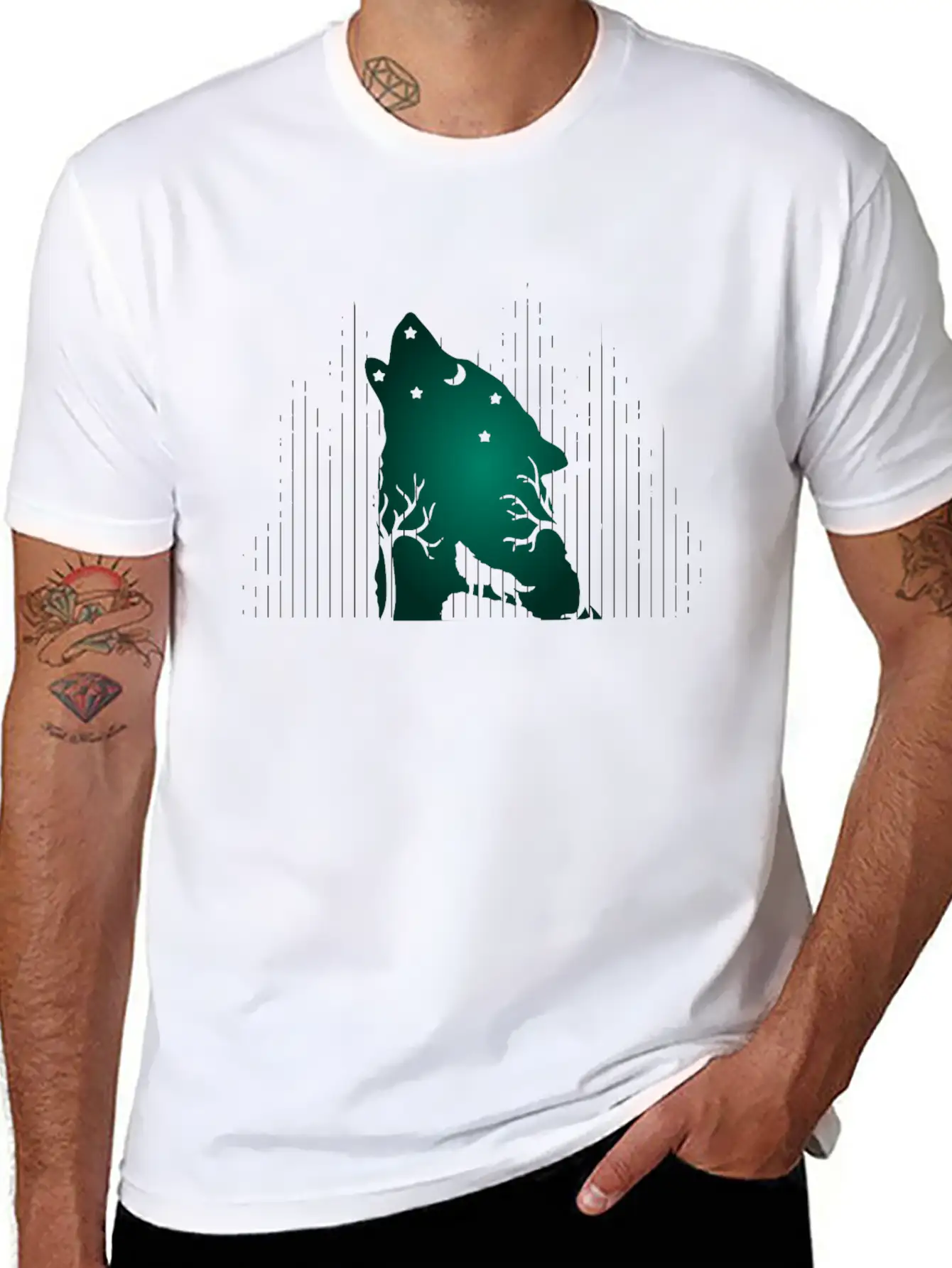 The Strange Lonely Simple Wolf Stylish Everyday T-Shirt – Unisex Basic Cotton Tee