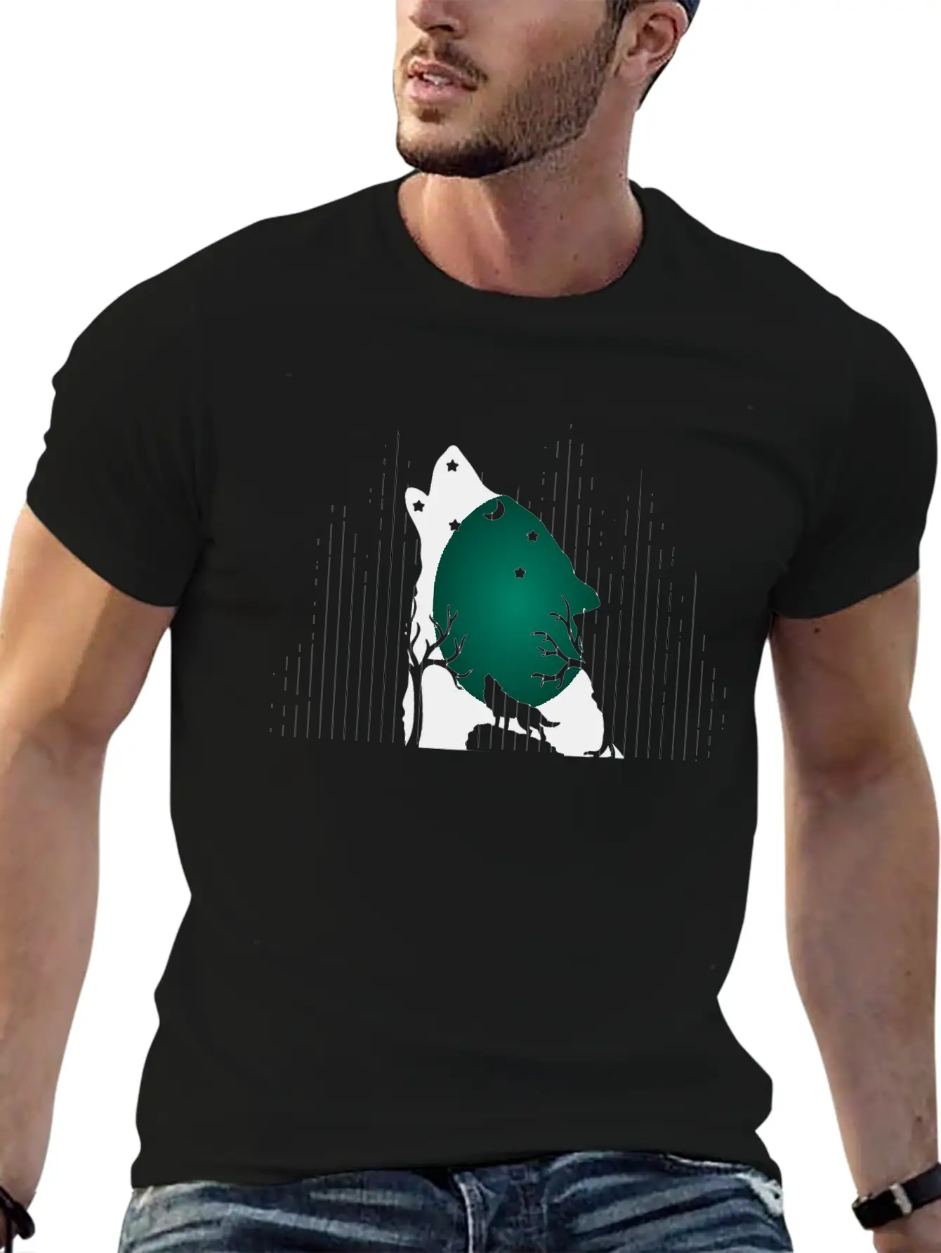 The Strange Lonely Simple Wolf Stylish Everyday T-Shirt – Unisex Basic Cotton Tee