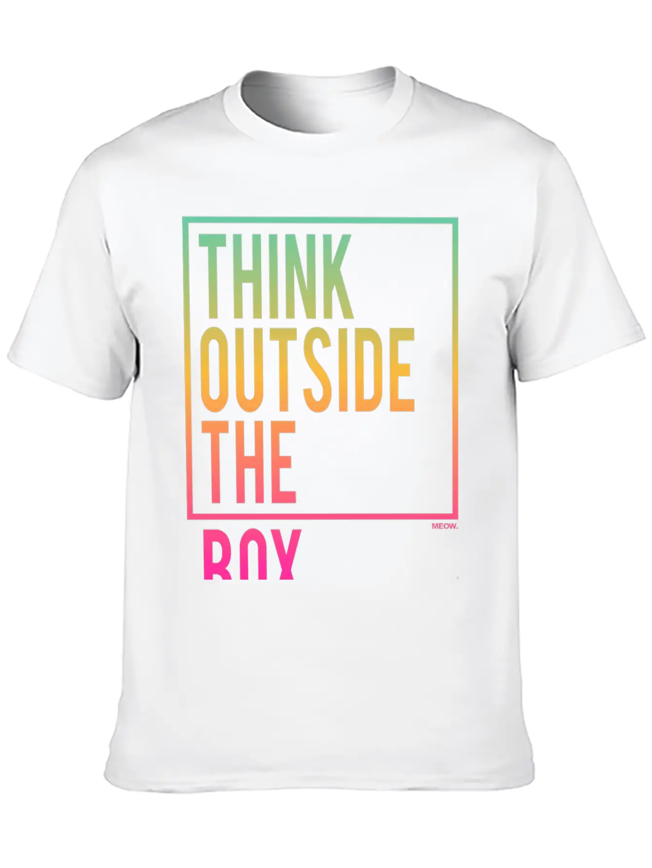 Think Outside The Box Stylish Everyday T-Shirt – Unisex Basic Cotton Tee