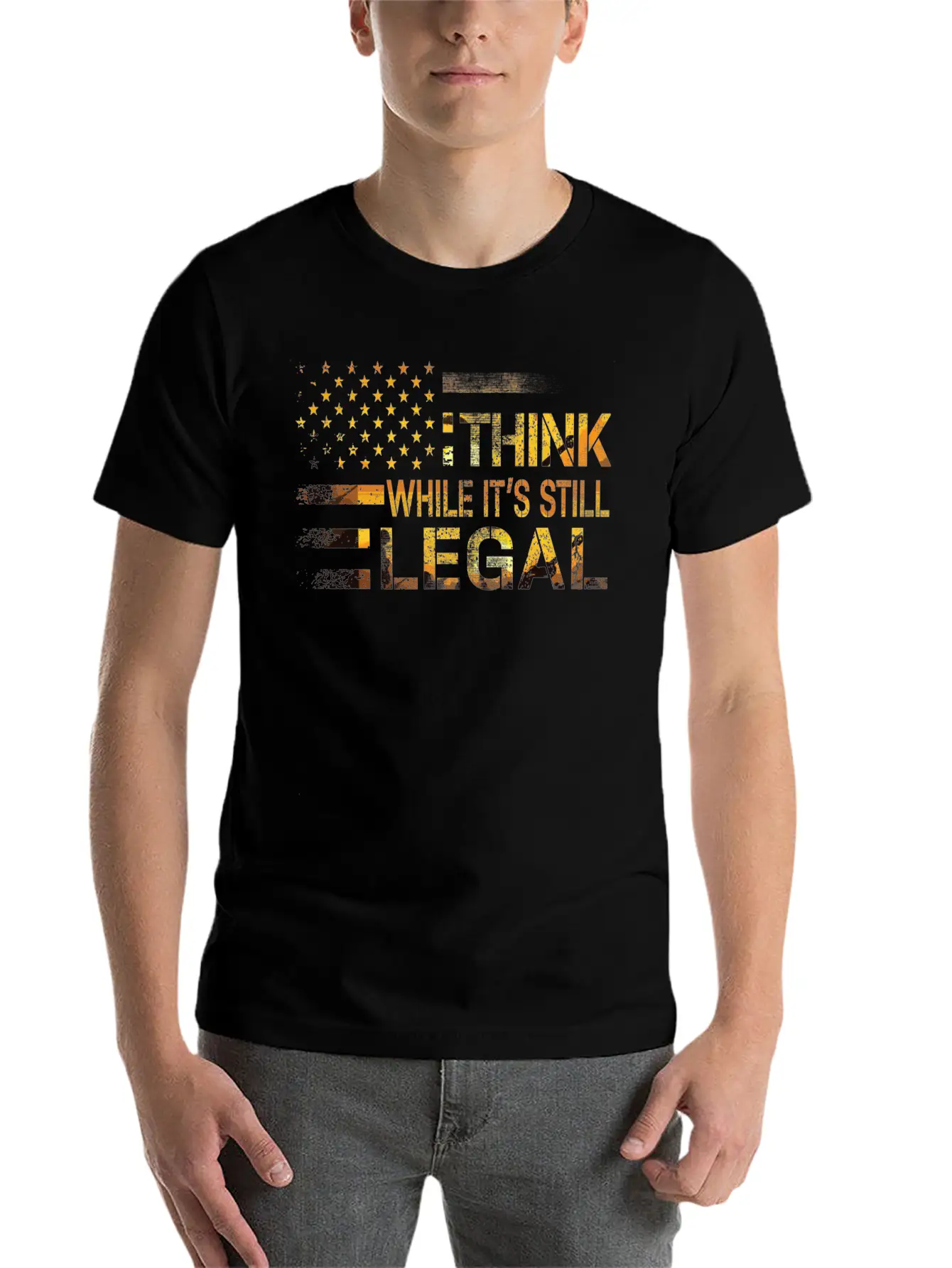 Think While Its Still Legal Stylish Everyday T-Shirt – Unisex Basic Cotton Tee