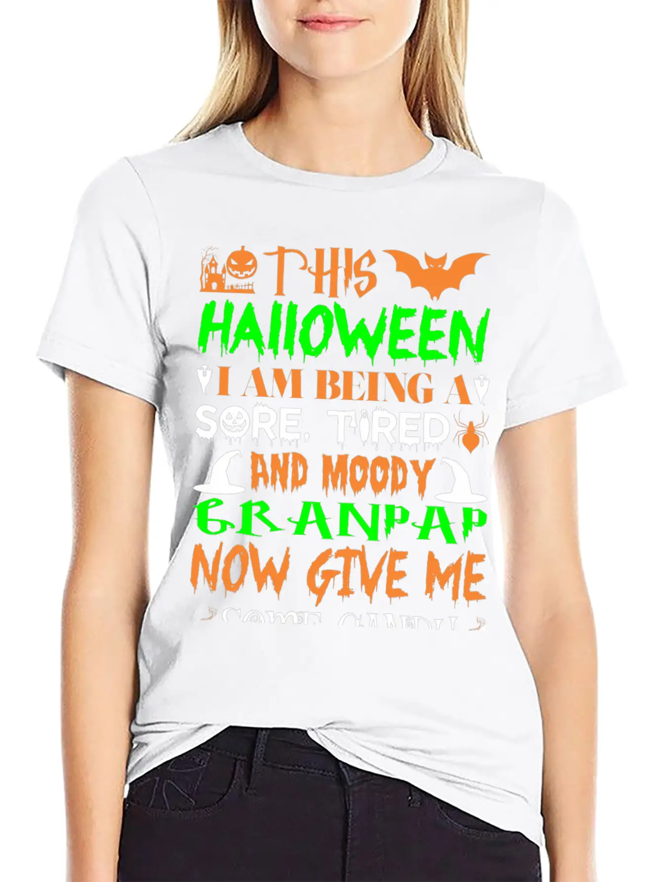 This Halloween Being Tired Moody Granpap Candy Stylish Everyday T-Shirt – Unisex Basic Cotton Tee