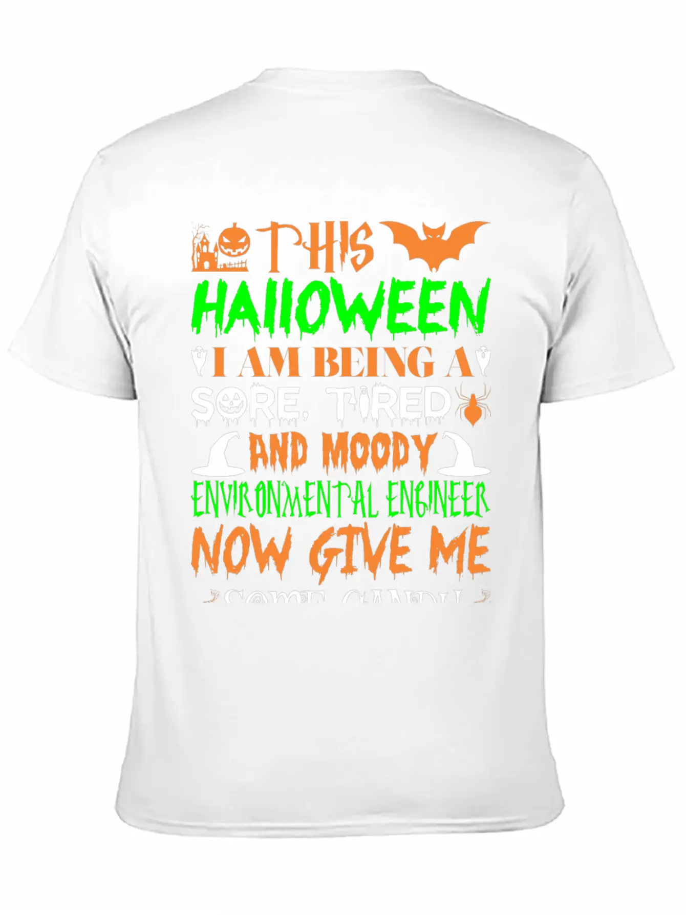 This Halloween Tired Moody Environment Engin Candy Simple Everyday Graphic Tee – Lightweight Summer Wear