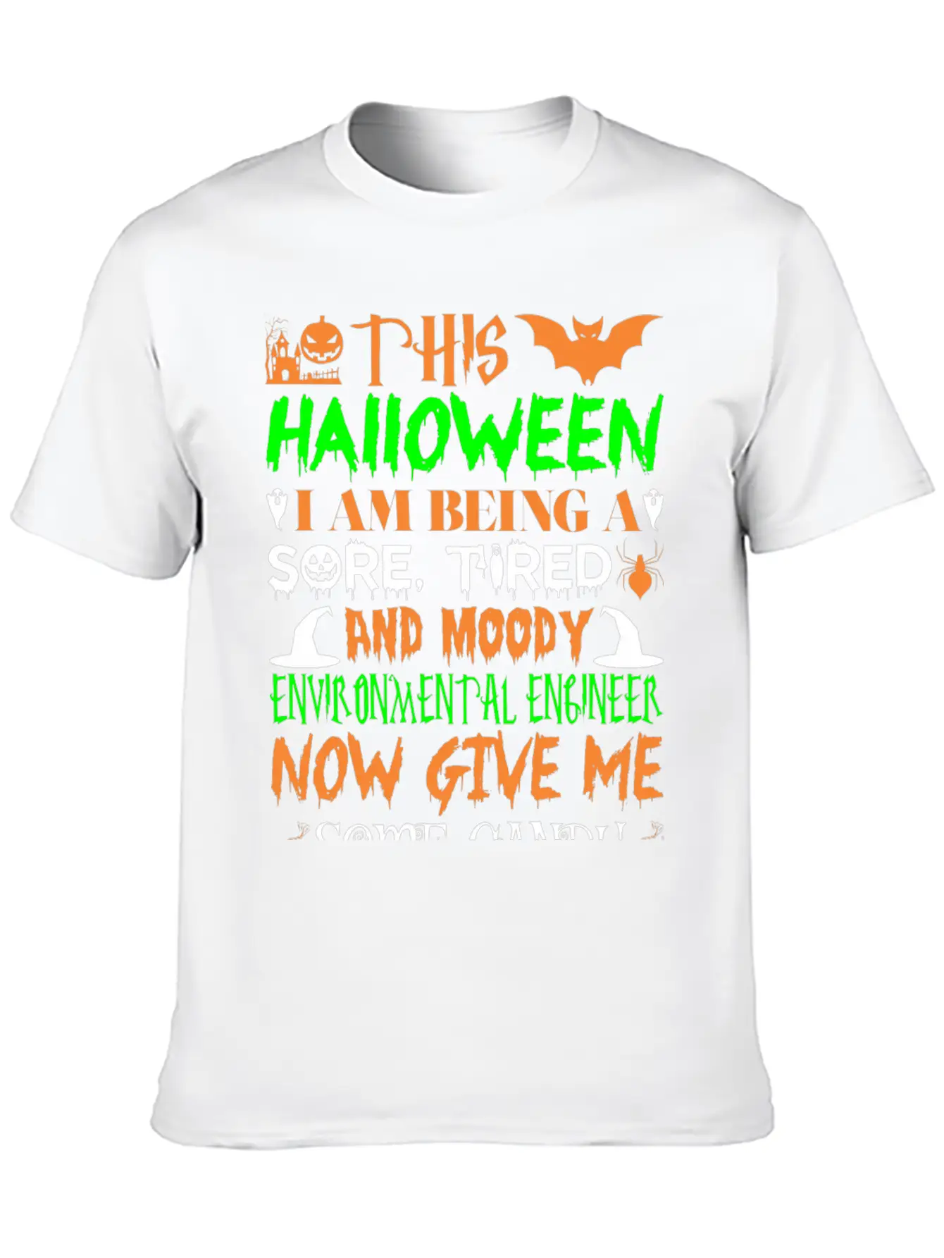 This Halloween Tired Moody Environment Engin Candy Simple Everyday Graphic Tee – Lightweight Summer Wear