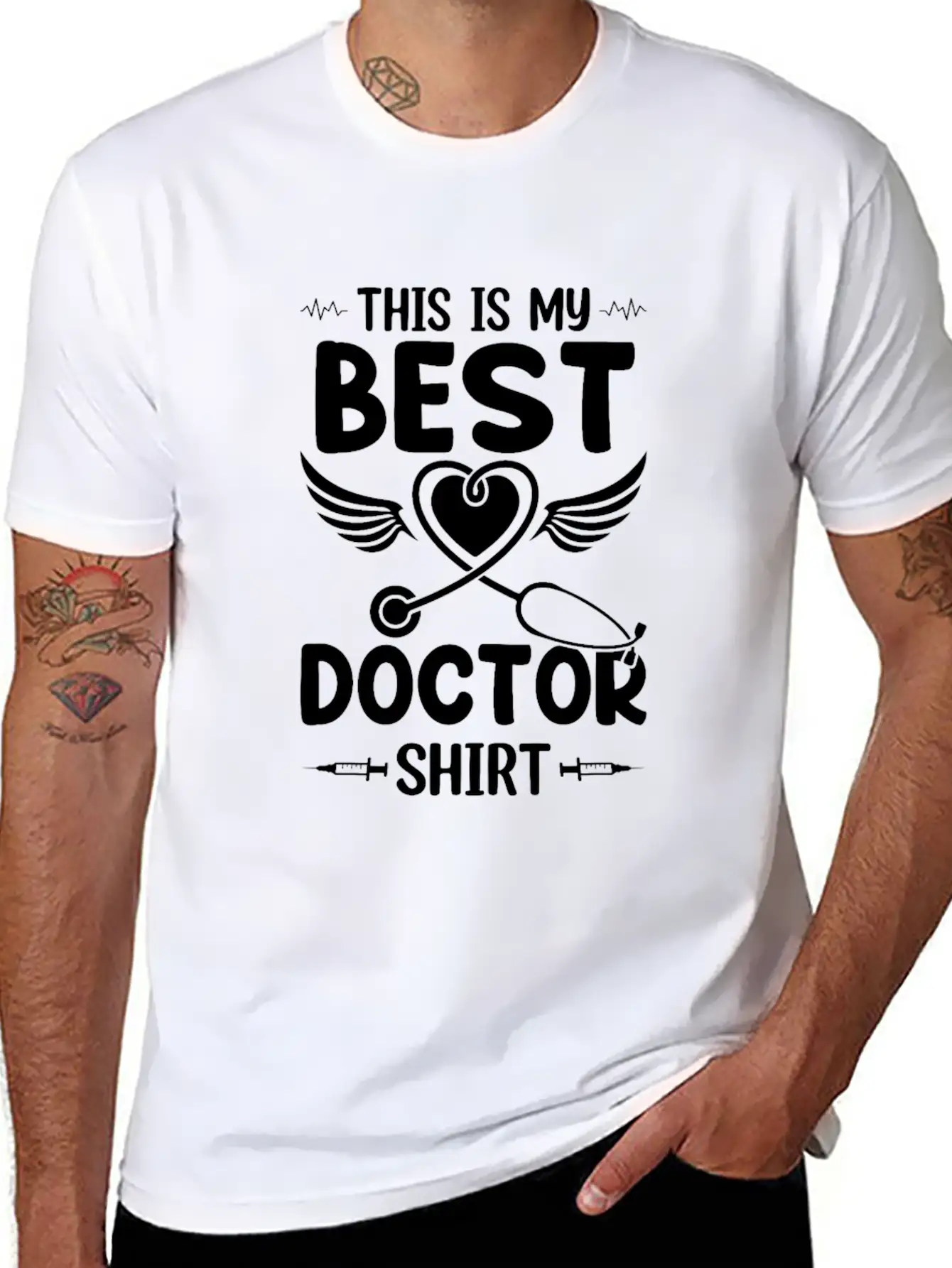 This Is My Best Doctor Shirt - Hospital Doctor Stylish Everyday T-Shirt – Unisex Basic Cotton Tee