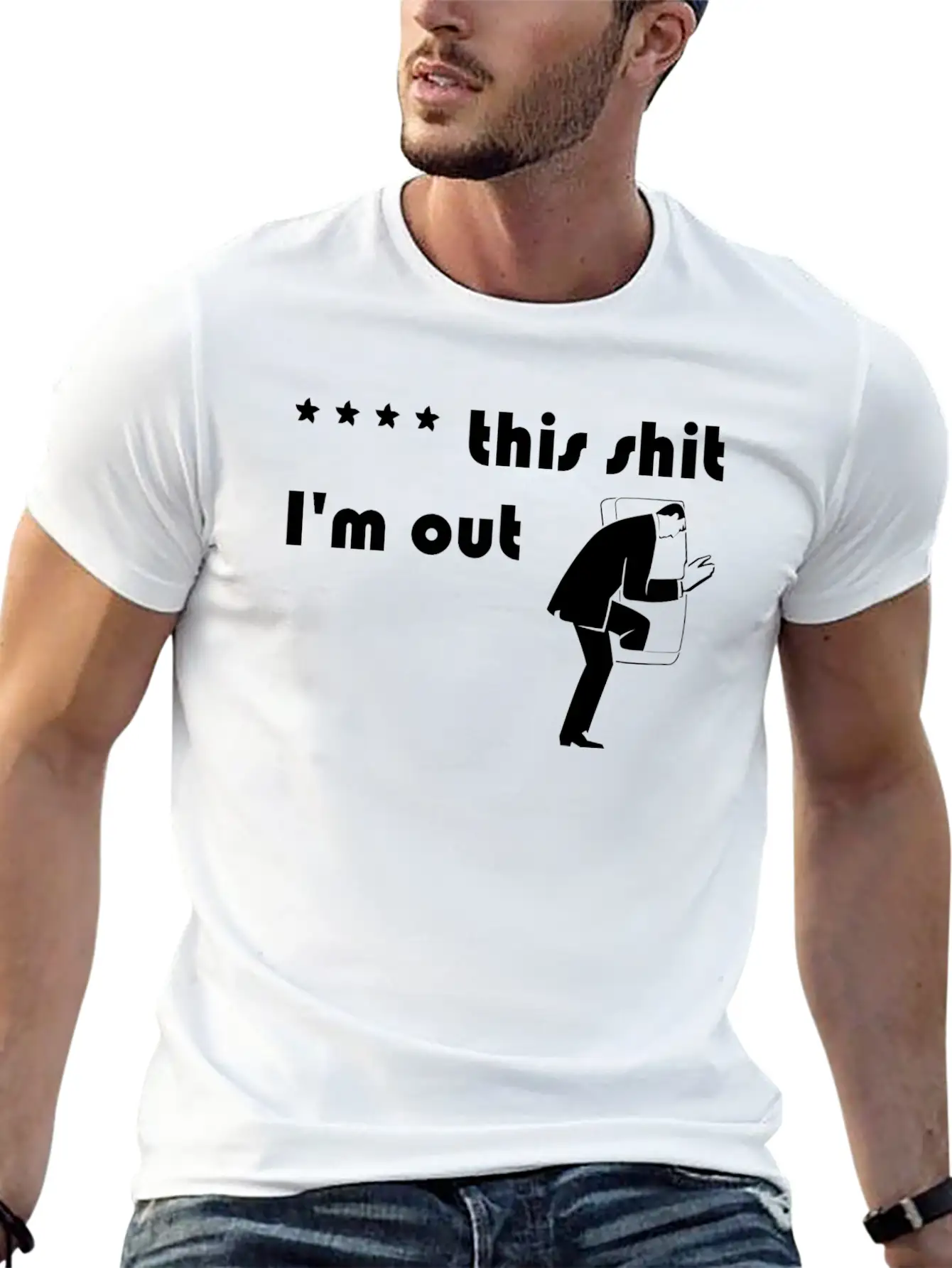 **** This Shit I'm Out. Stylish Everyday T-Shirt – Unisex Basic Cotton Tee