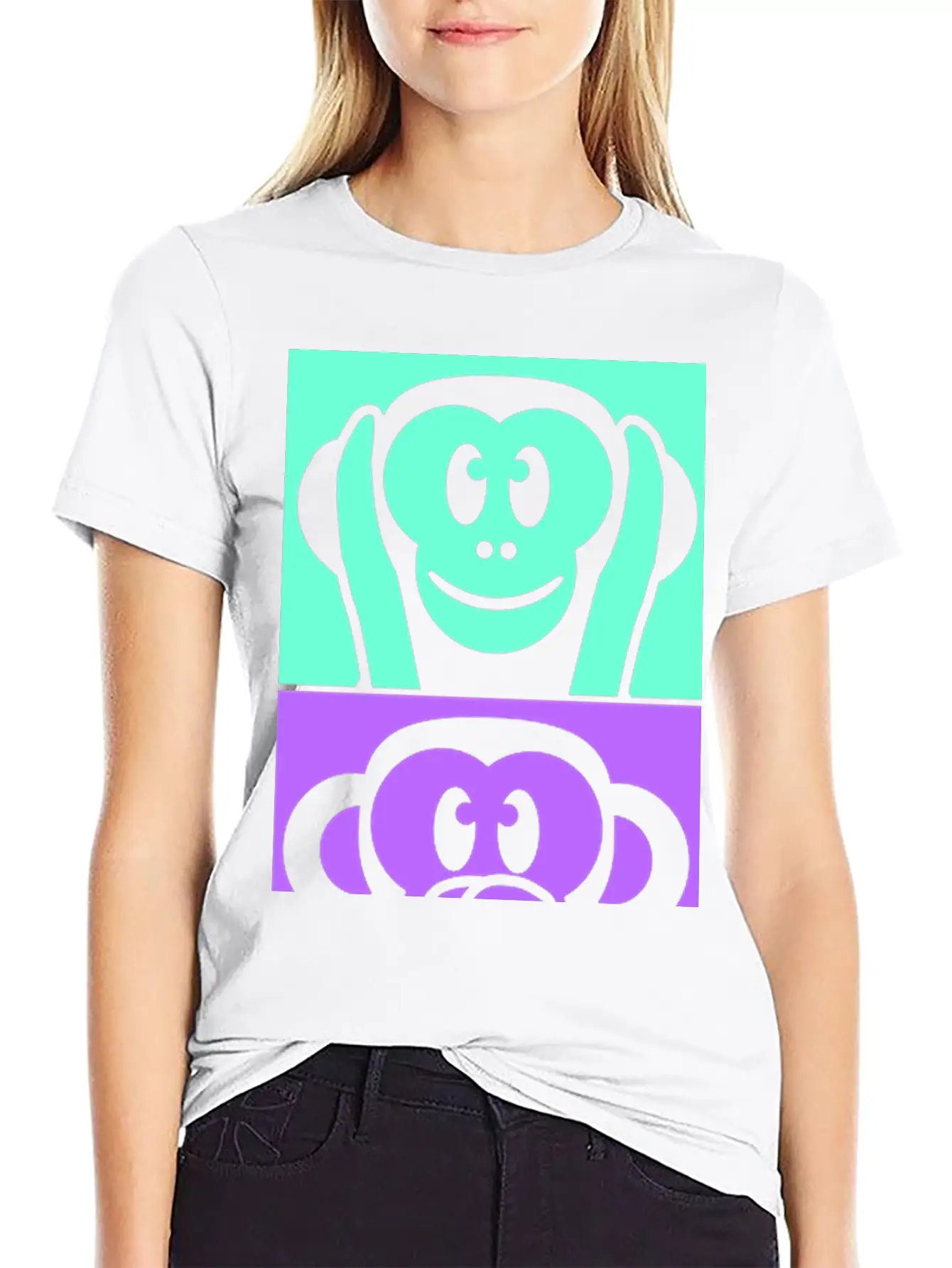 Three Wise Monkeys See Hear Speak No Evil 3 Apes Stylish Everyday T-Shirt – Unisex Basic Cotton Tee