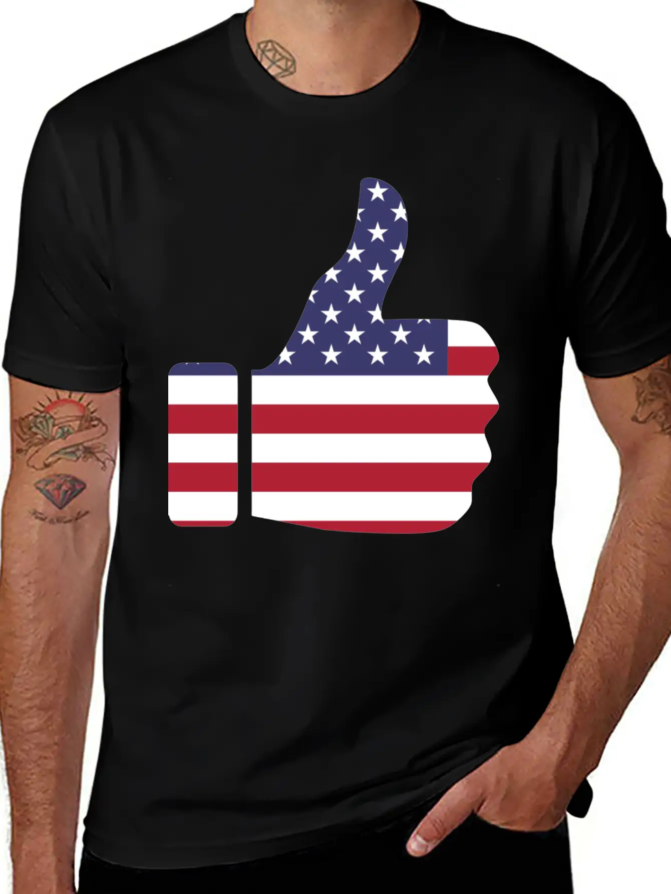 Thumbs Up USA Stylish Everyday T-Shirt – Unisex Basic Cotton Tee
