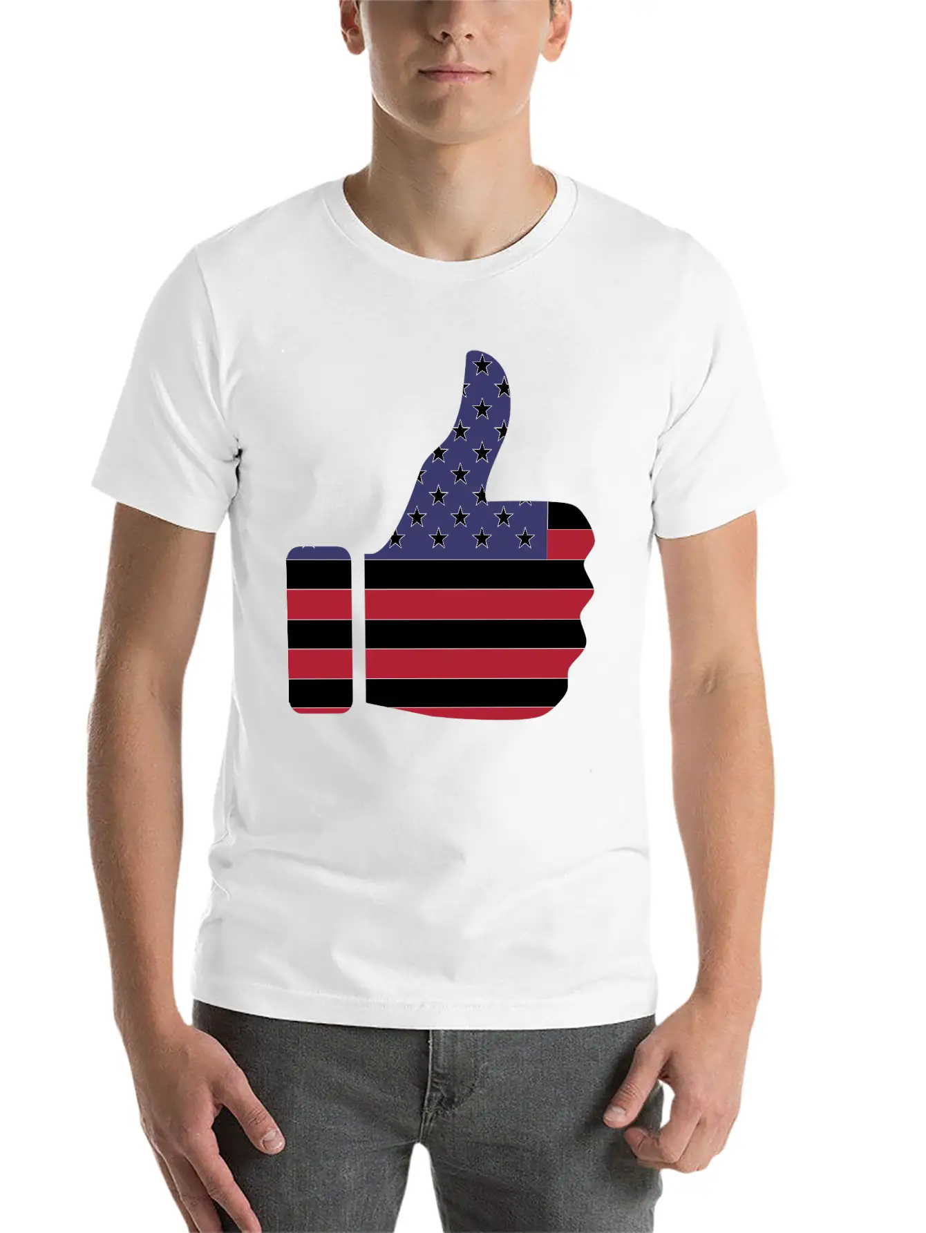 Thumbs Up USA Stylish Everyday T-Shirt – Unisex Basic Cotton Tee