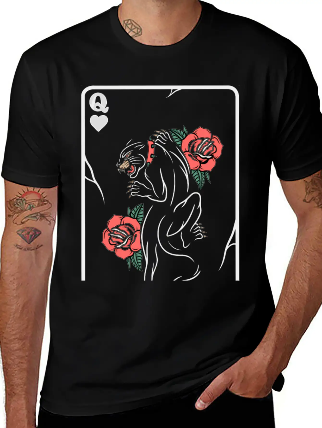 Tiger And Rose Stylish Everyday T-Shirt – Unisex Basic Cotton Tee